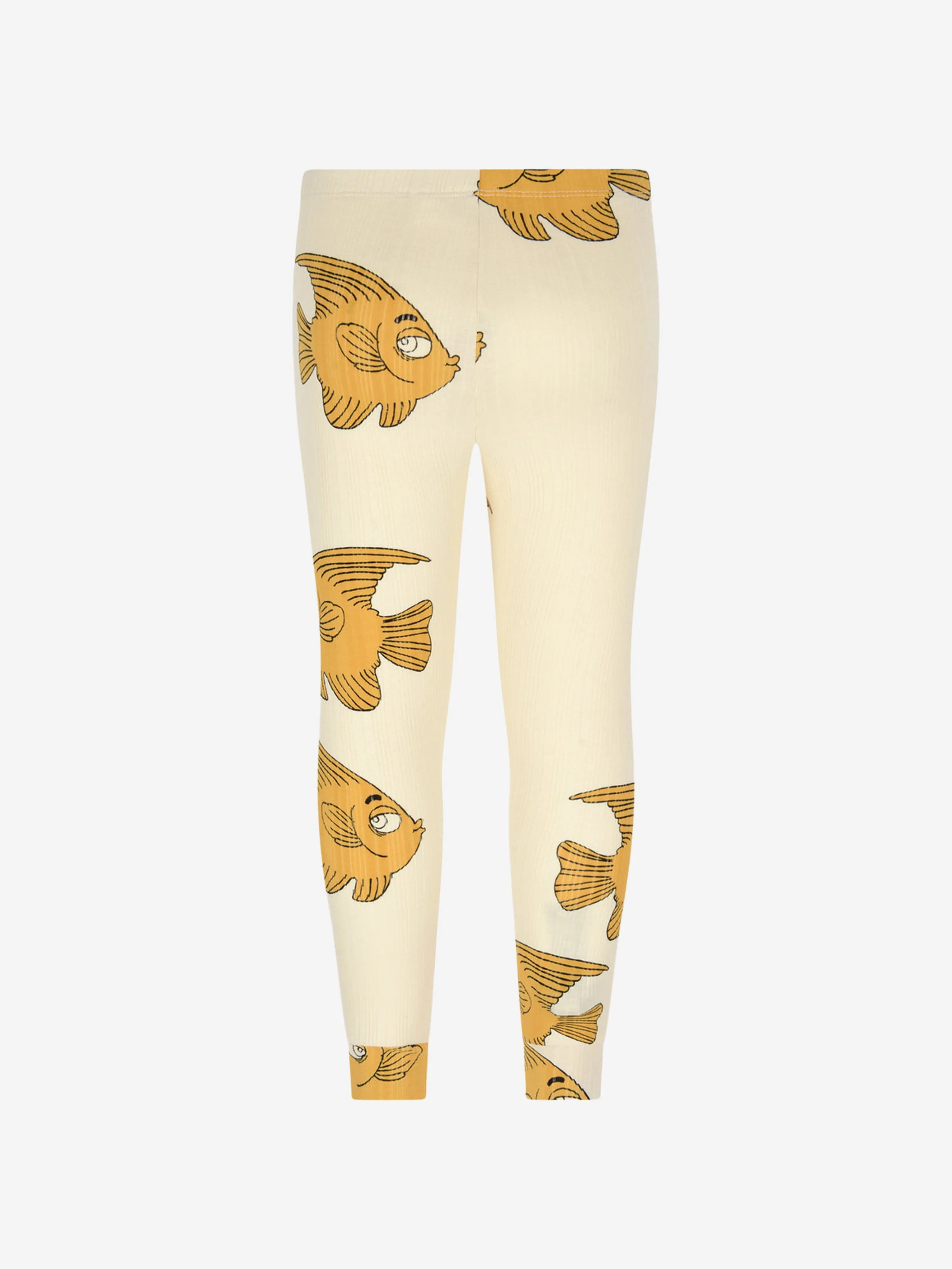 Mini Rodini Kinder Baumwoll-Leggings mit Fisch-Print