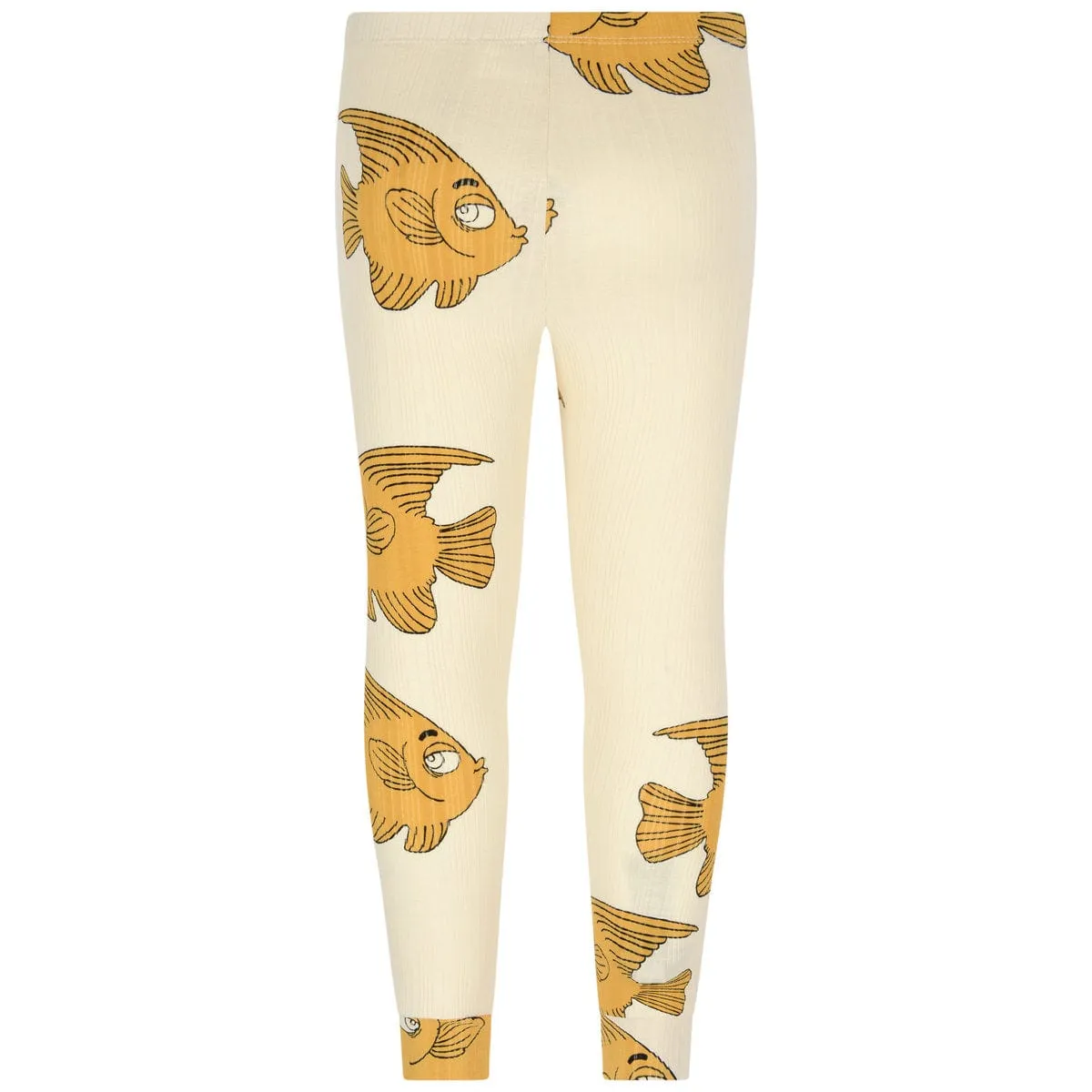 Mini Rodini Kinder Baumwoll-Leggings mit Fisch-Print