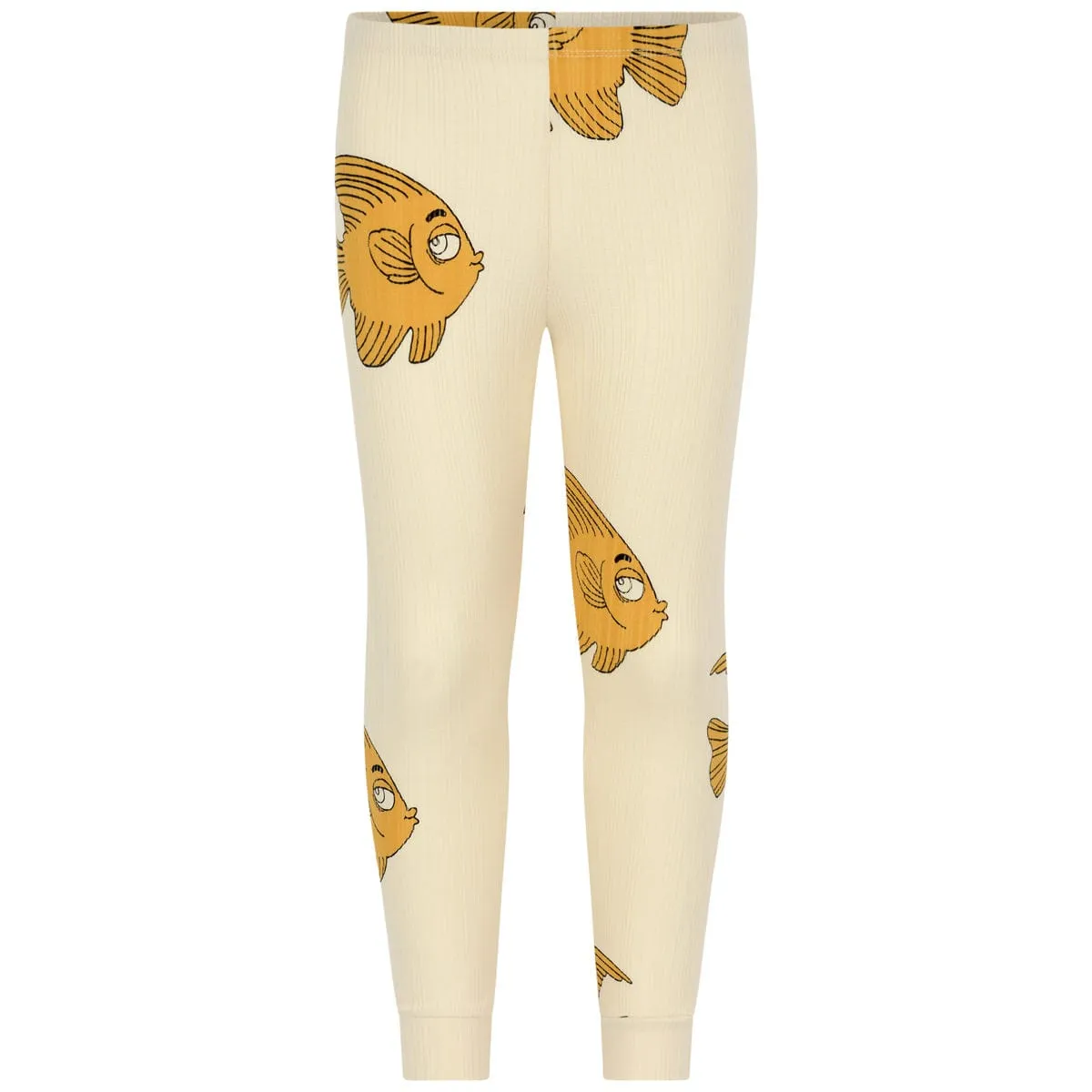 Mini Rodini Kinder Baumwoll-Leggings mit Fisch-Print