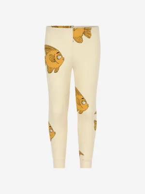 Mini Rodini Kinder Baumwoll-Leggings mit Fisch-Print