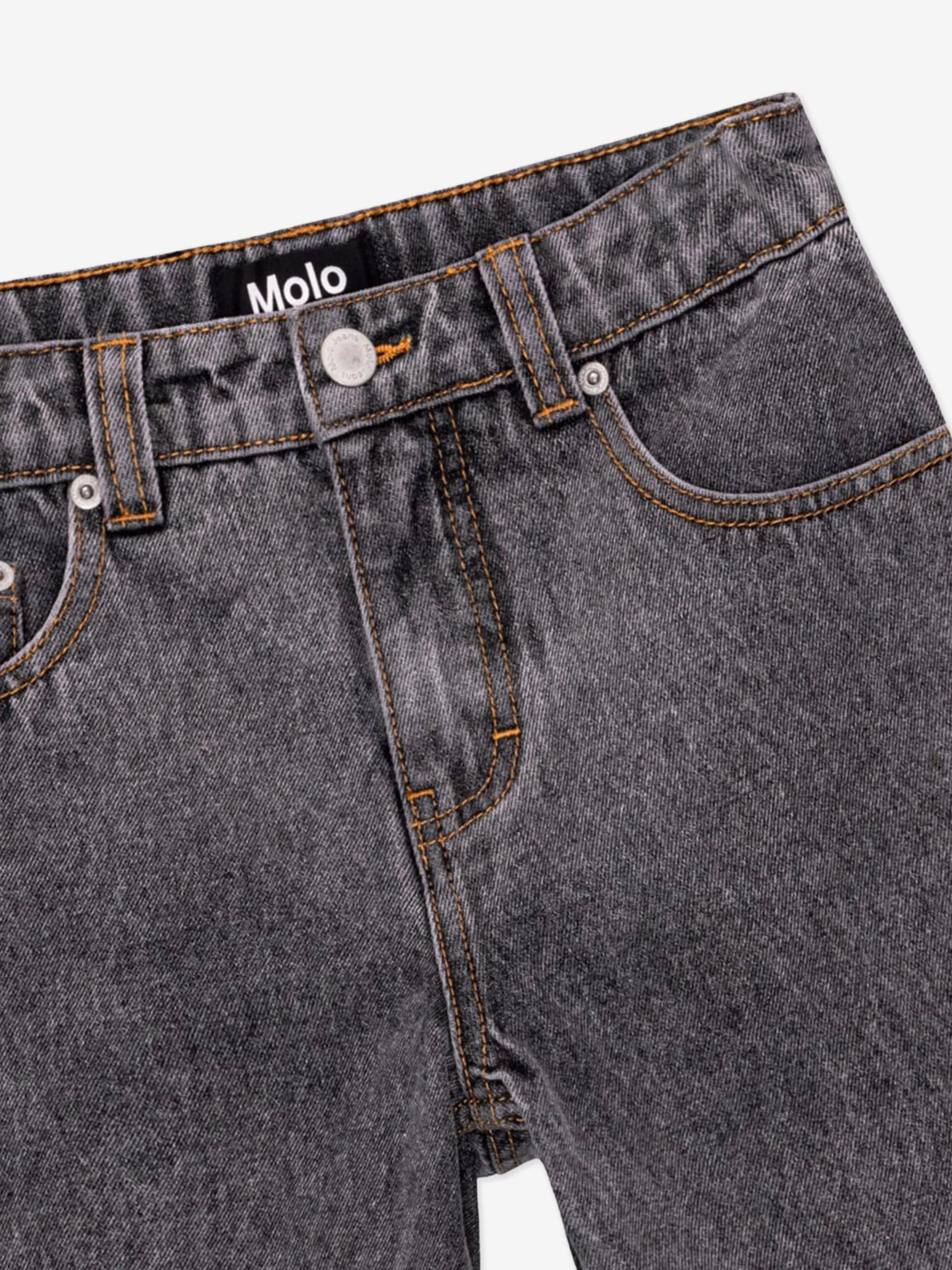 Molo Boys Gewaschene Denim-Shorts in Schwarz