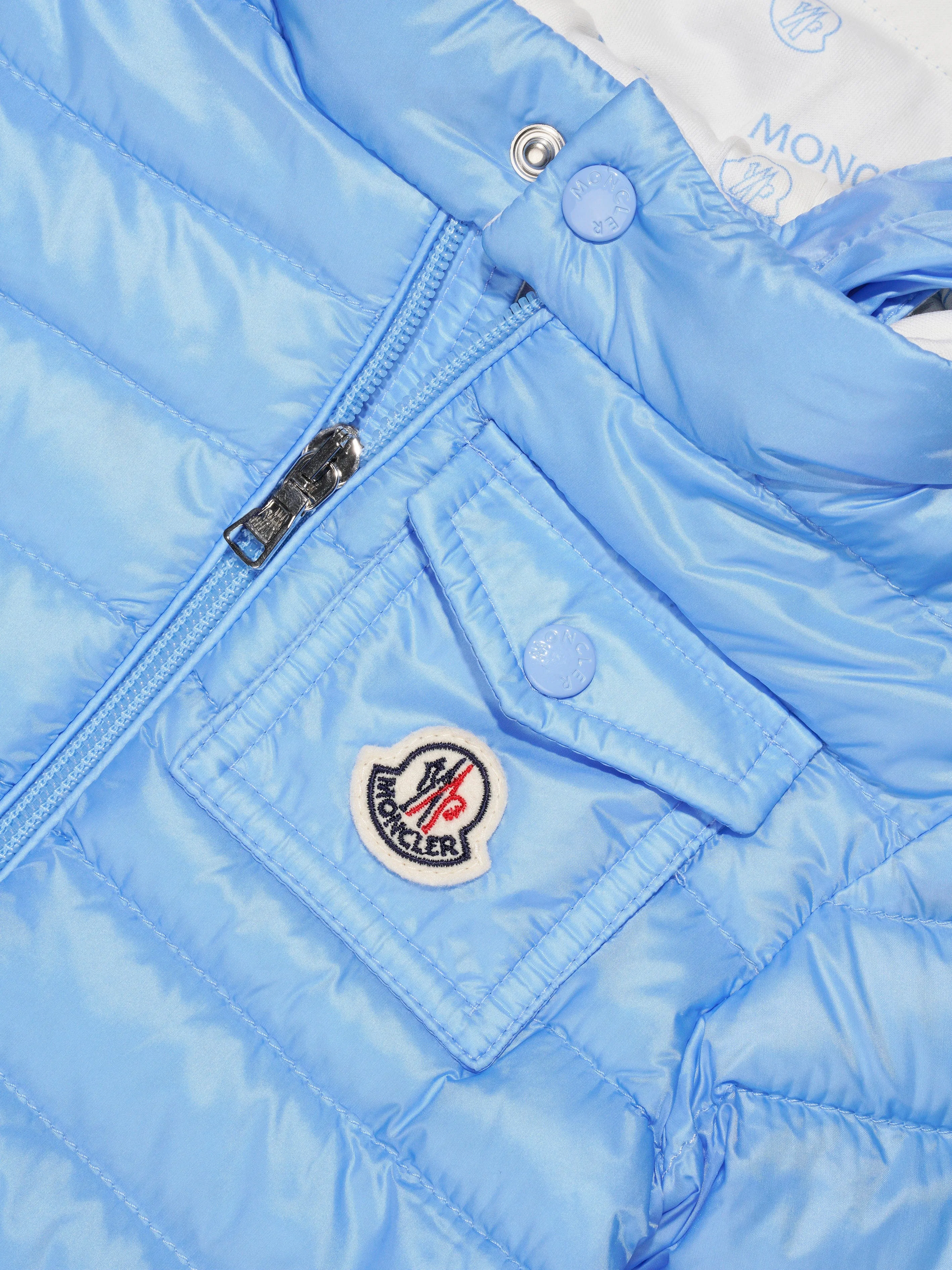 Moncler Enfant Baby Daunengefütterte Baigal Jacke in Blau