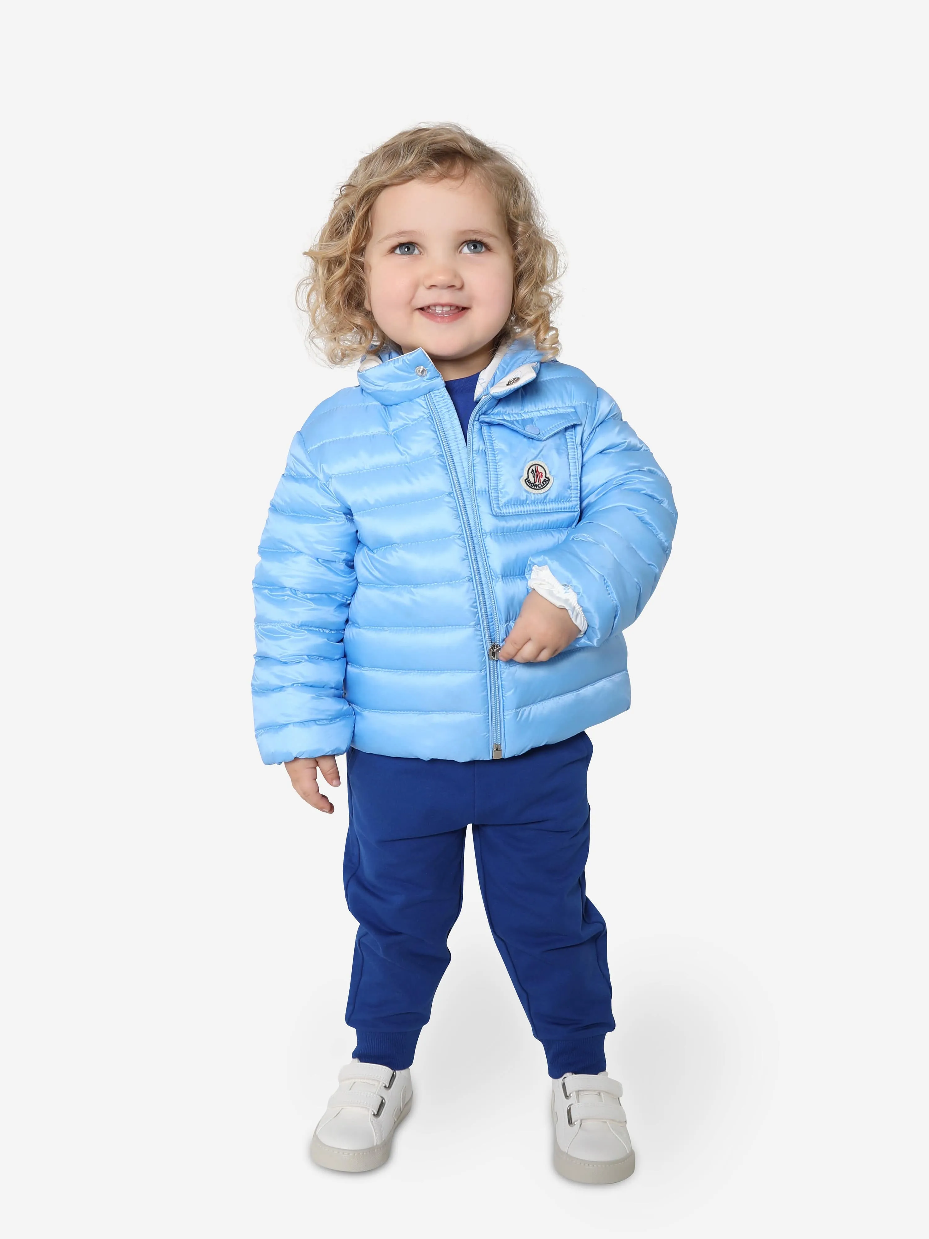 Moncler Enfant Baby Daunengefütterte Baigal Jacke in Blau