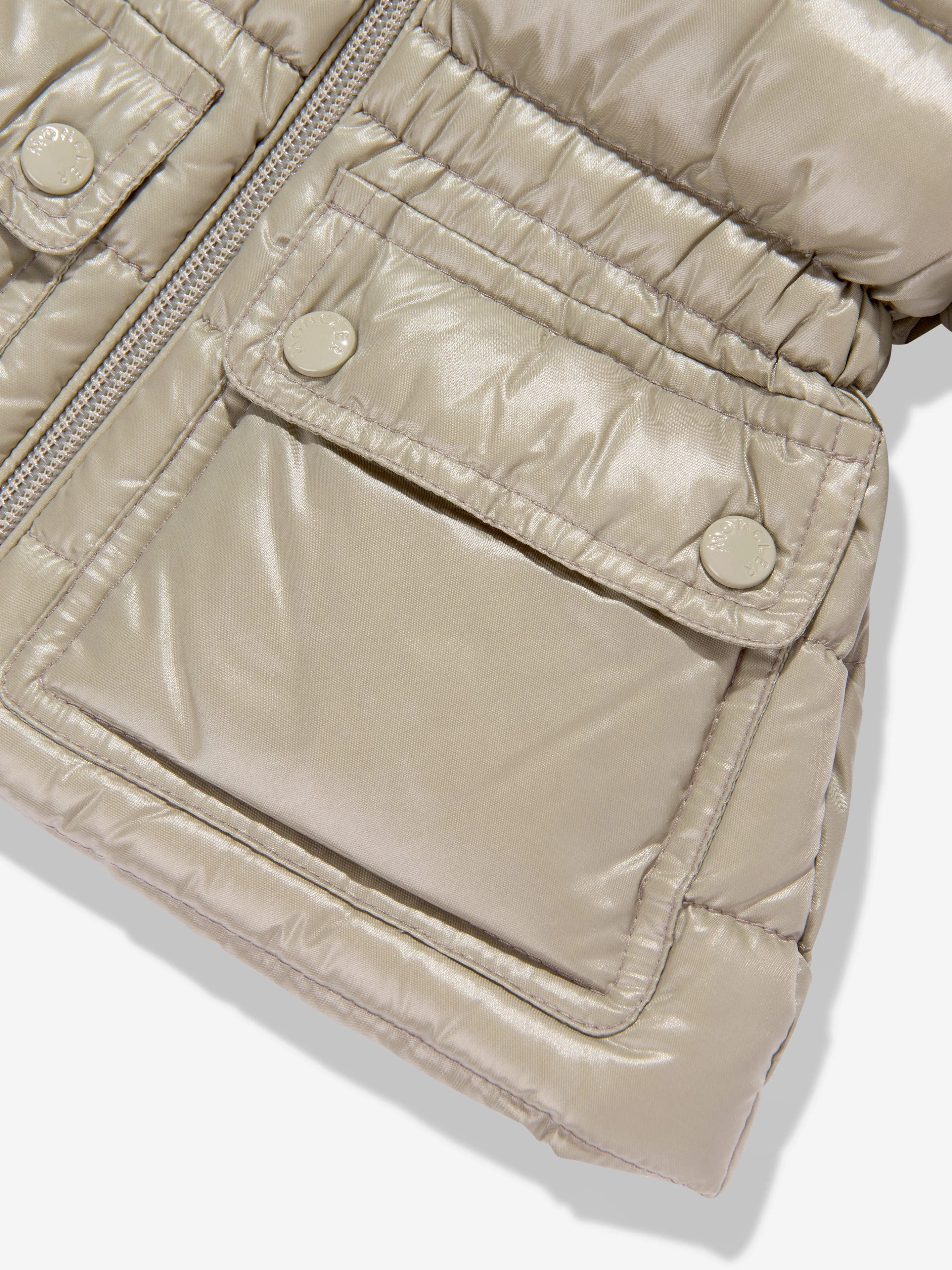 Moncler Enfant Baby Mädchen Daunen gefütterte Adriel Jacke in Beige