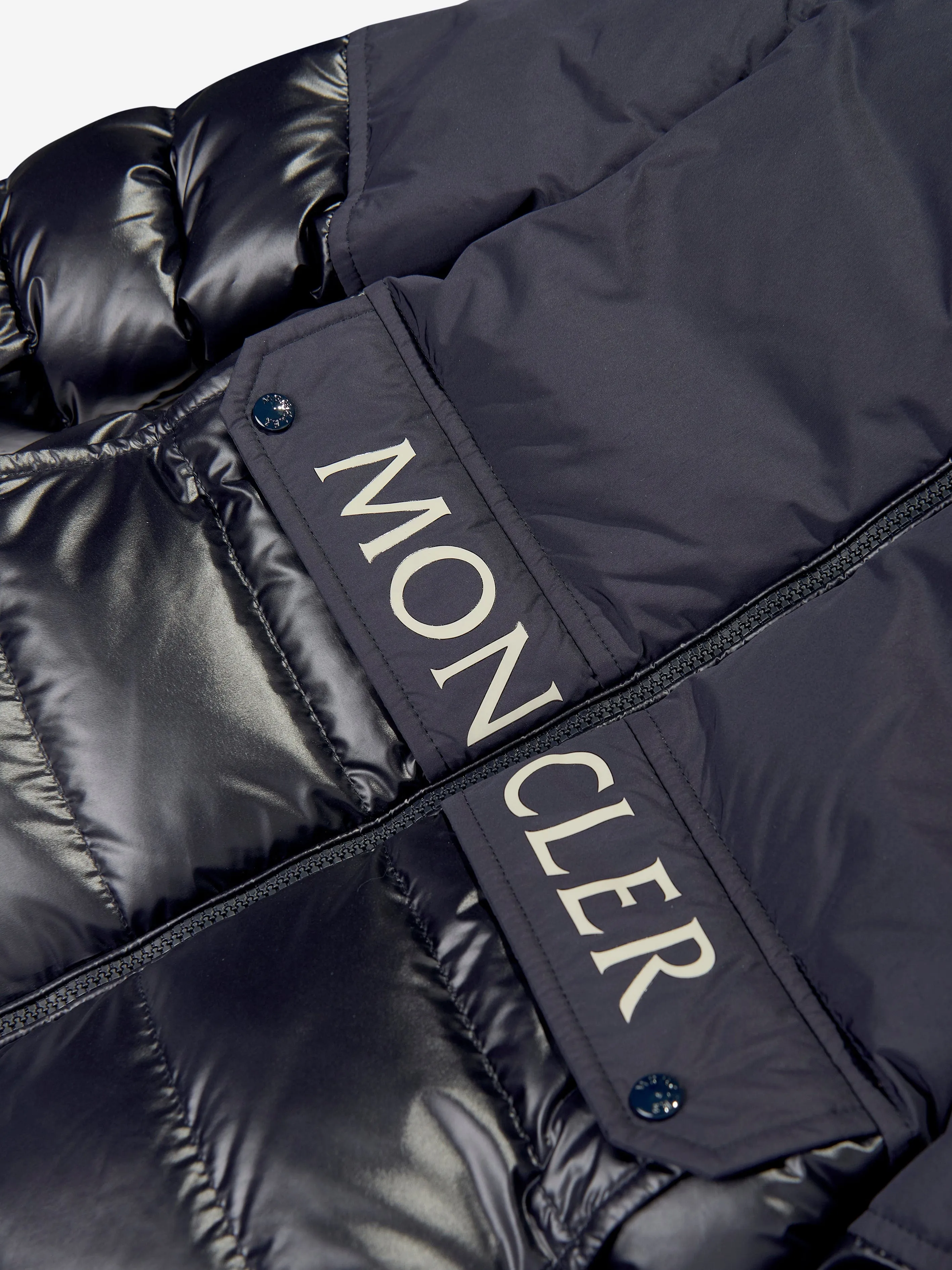 Moncler Enfant Jungen Daunengefütterte Andres Jacke in Marineblau