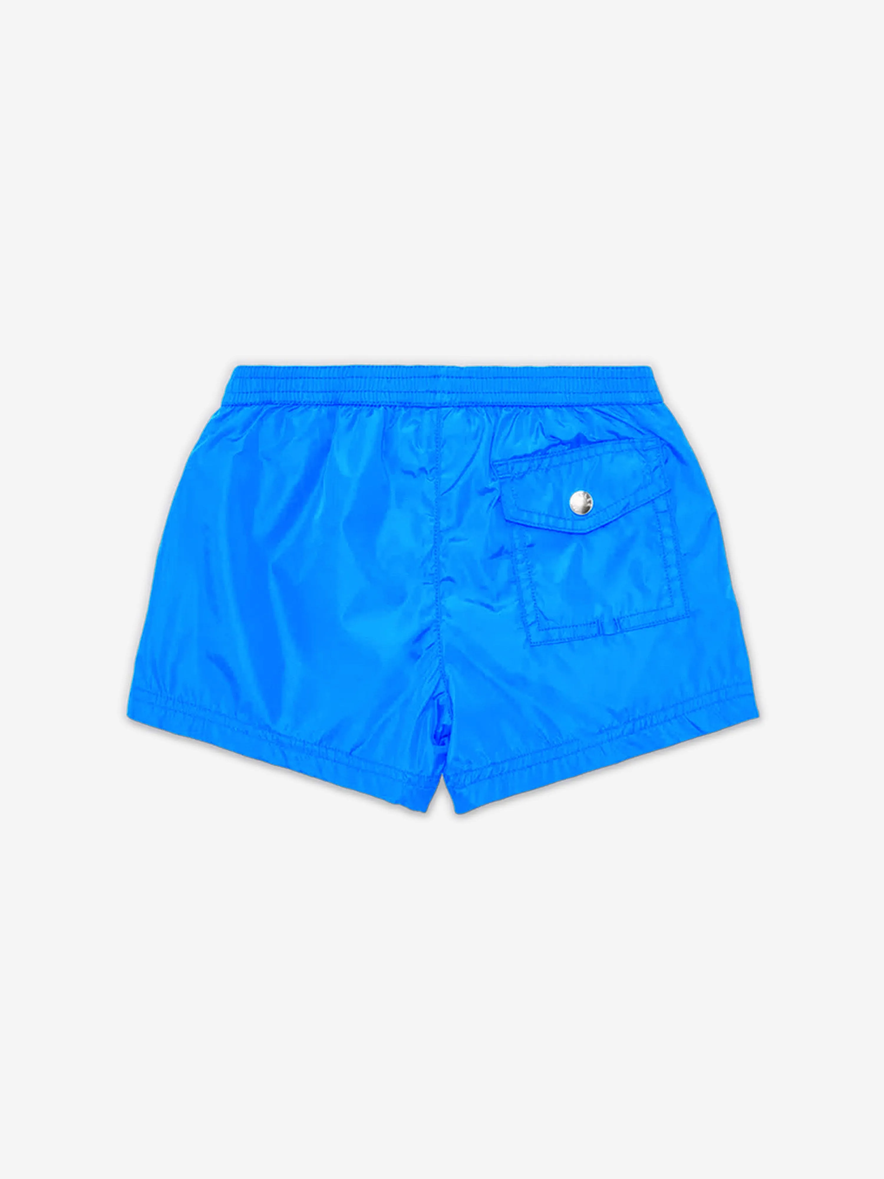 Moncler Enfant Jungen Logo Badeshorts in Blau