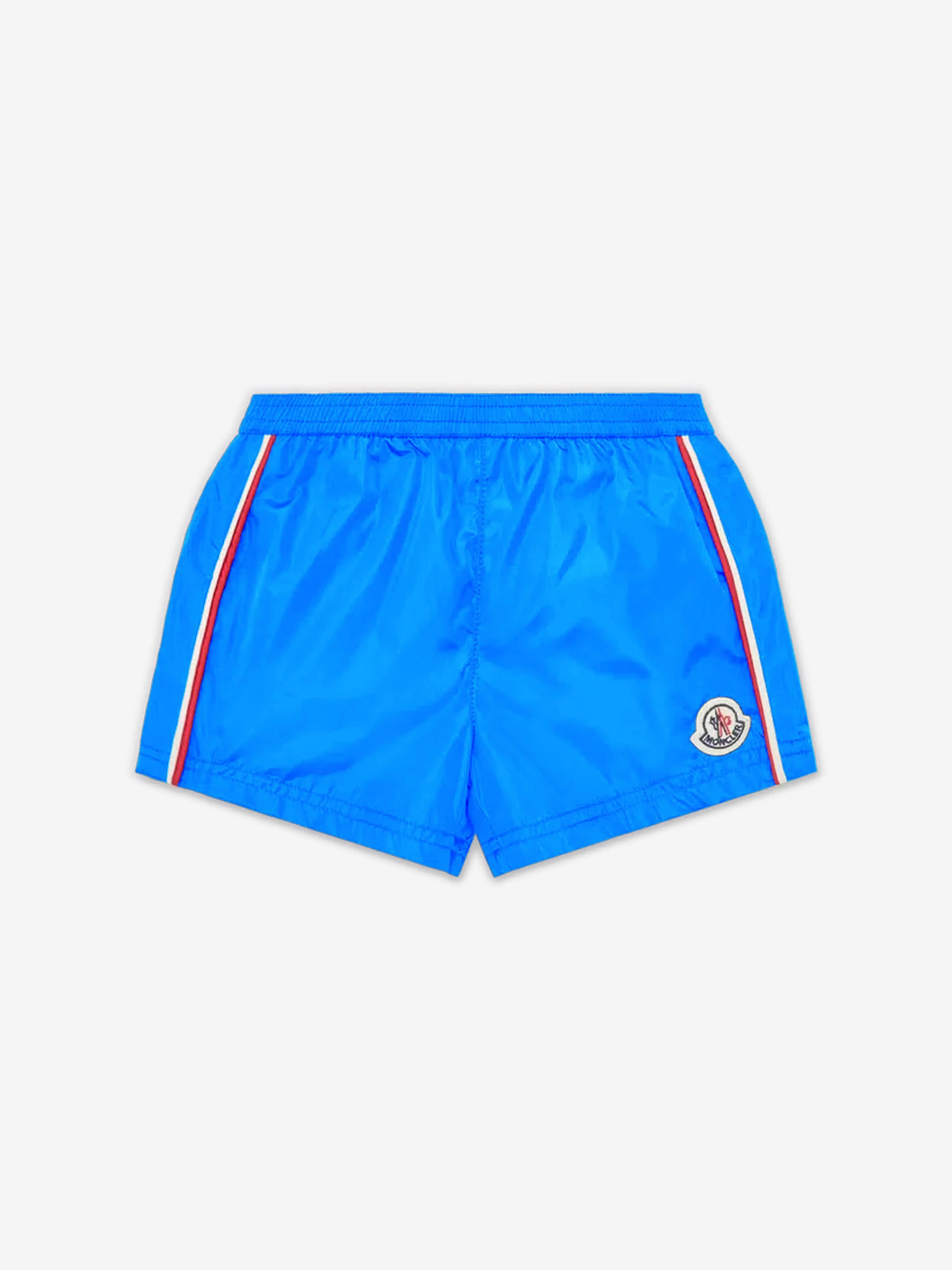Moncler Enfant Jungen Logo Badeshorts in Blau