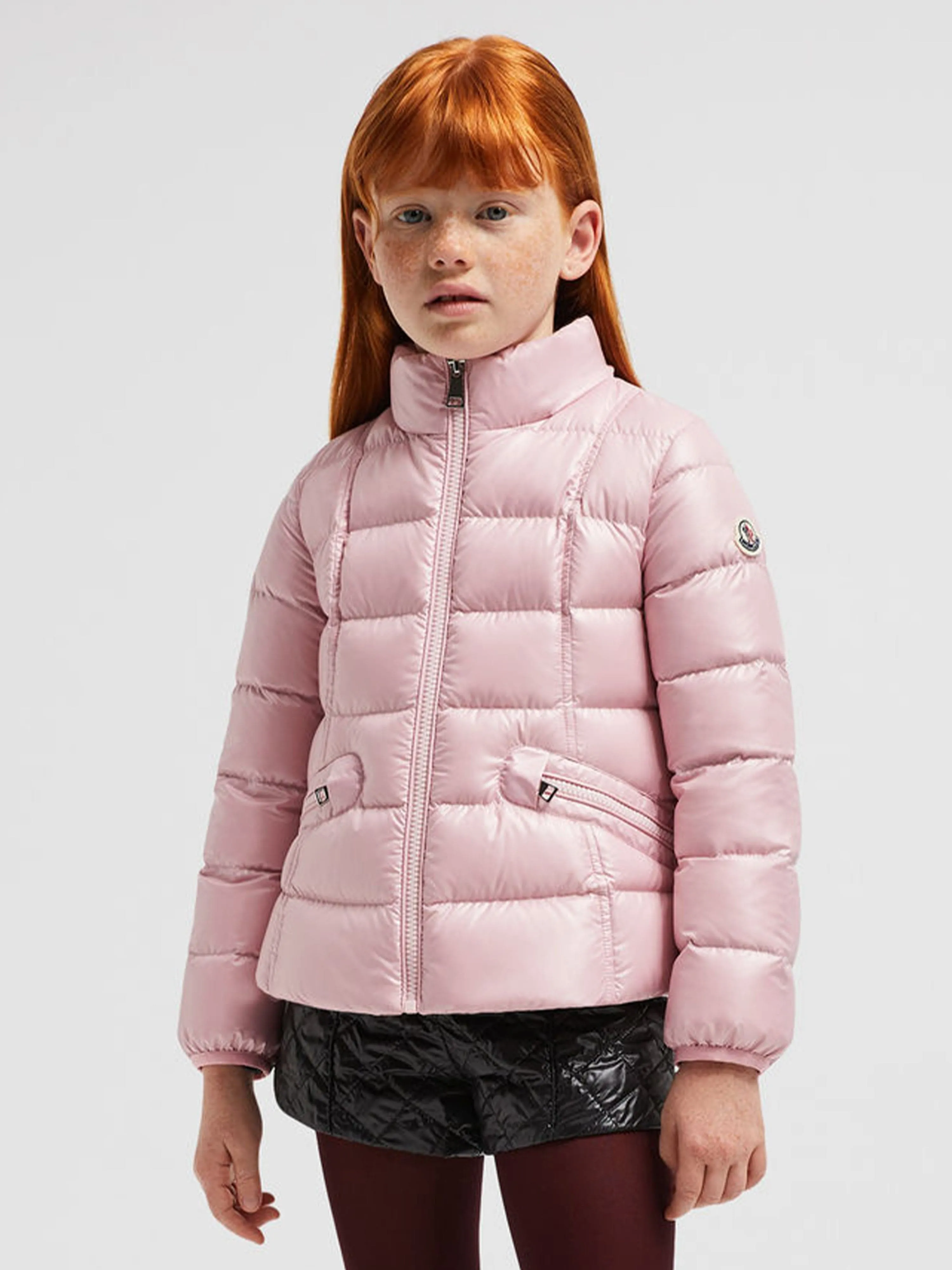 Moncler Enfant Mädchen Daunengefütterte Ainay Jacke in Rosa
