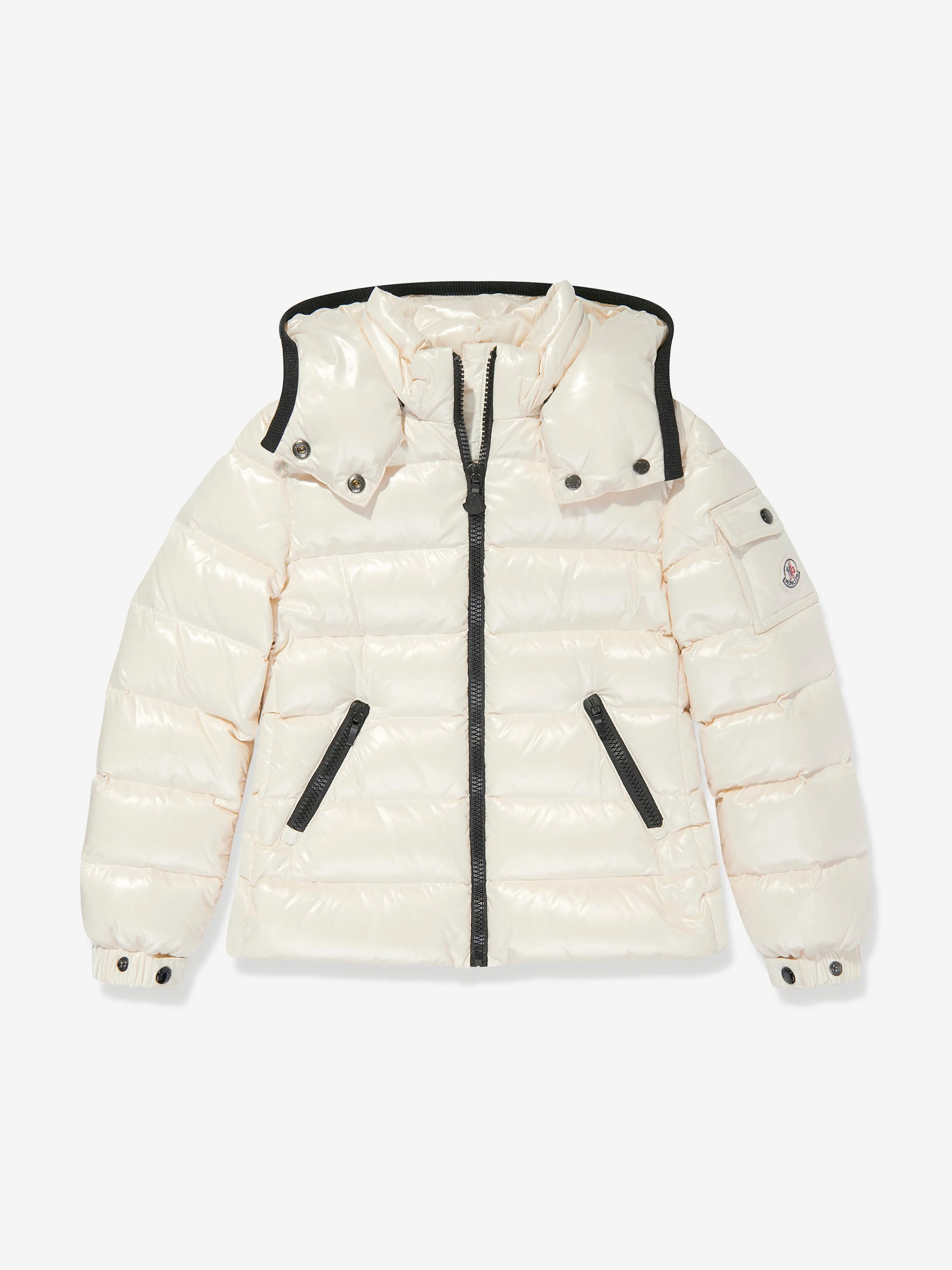 Moncler Enfant Mädchen Daunen gefütterte Baby Jacke in Beige