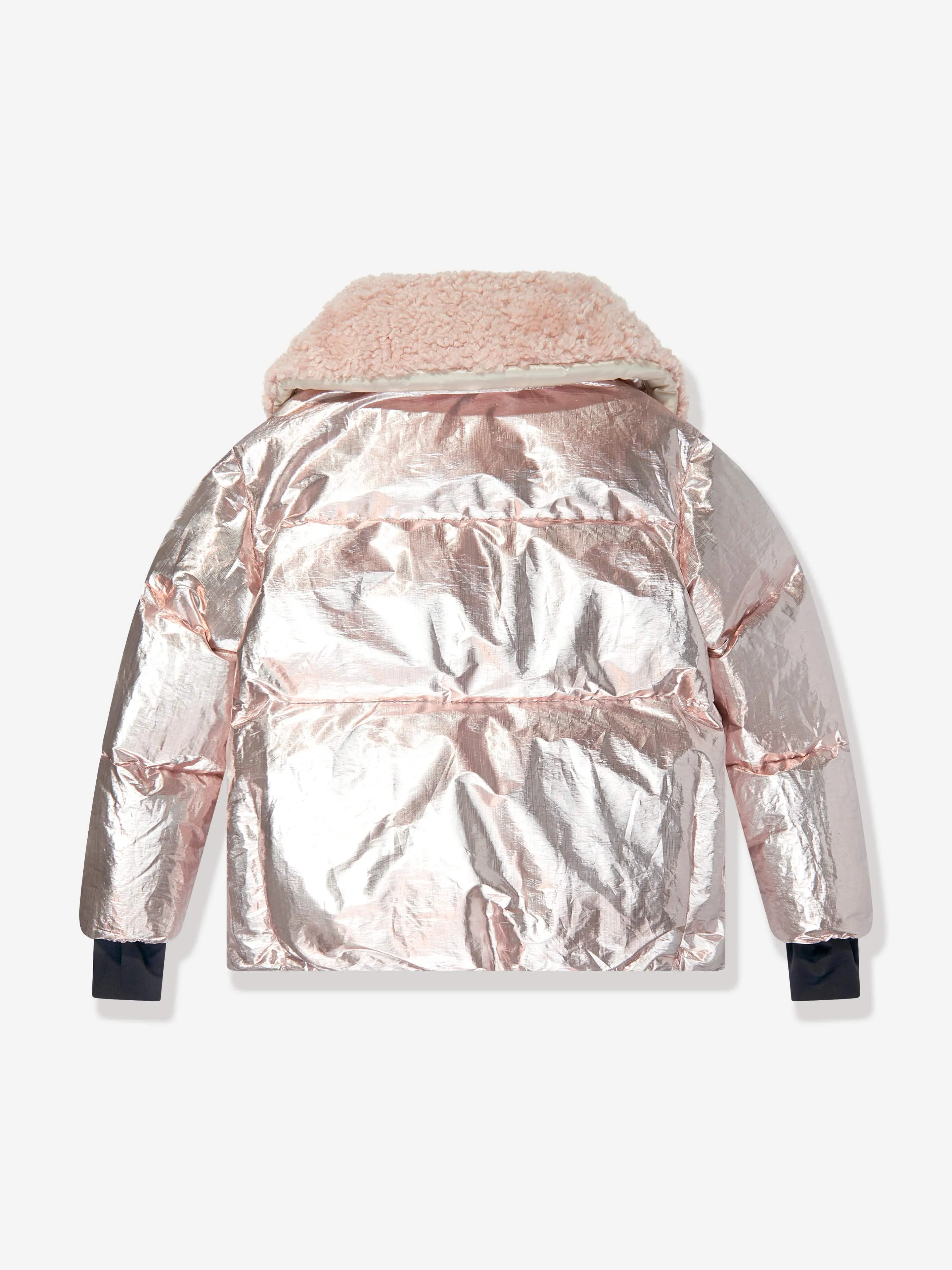 Moncler Enfant Mädchen Grenoble Daunengefütterte Edling Jacke in Rosa