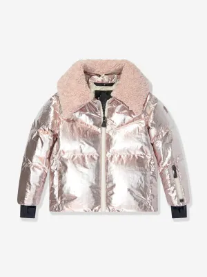 Moncler Enfant Mädchen Grenoble Daunengefütterte Edling Jacke in Rosa
