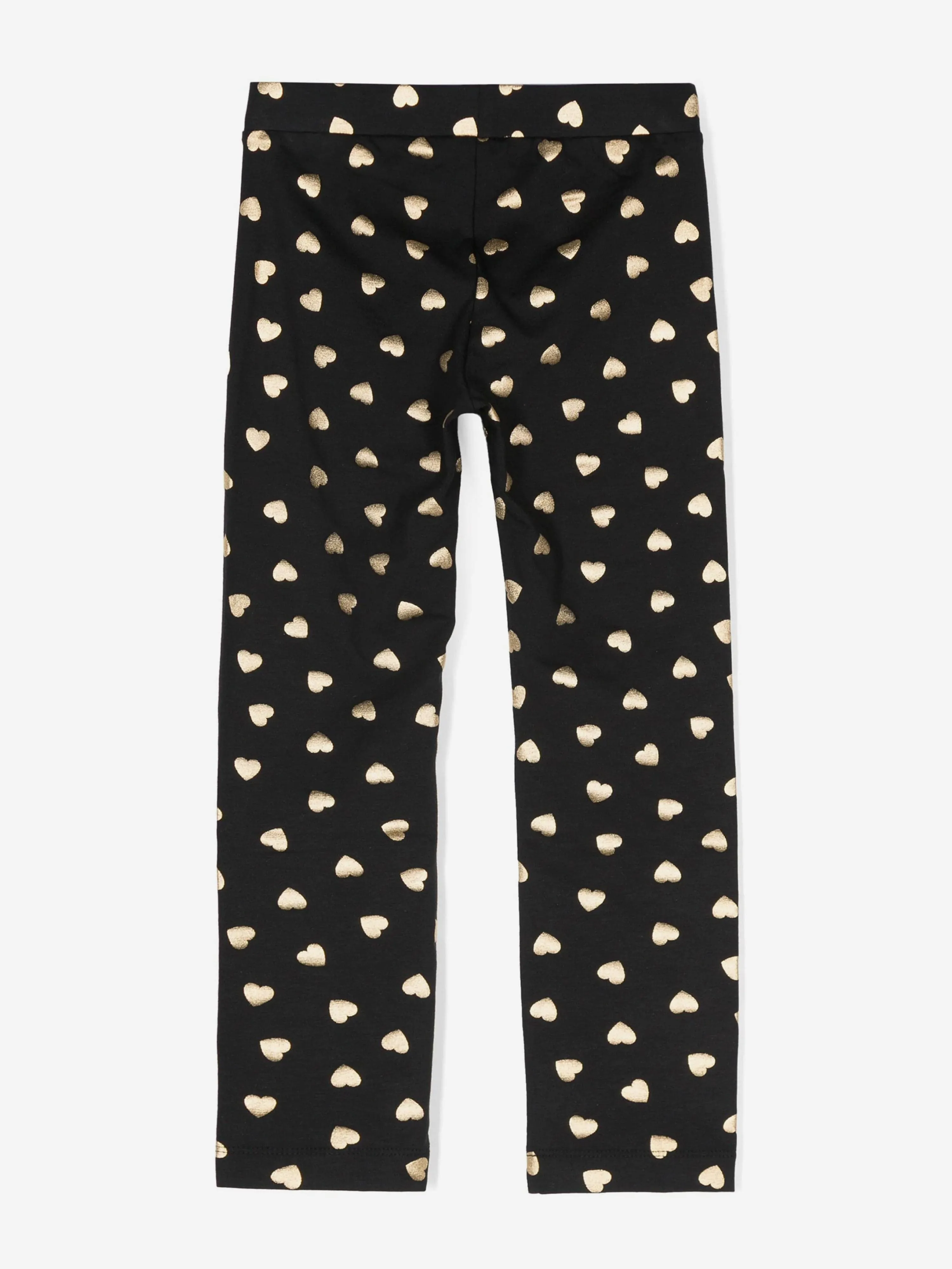 Moschino Girls Heart Leggings in Schwarz