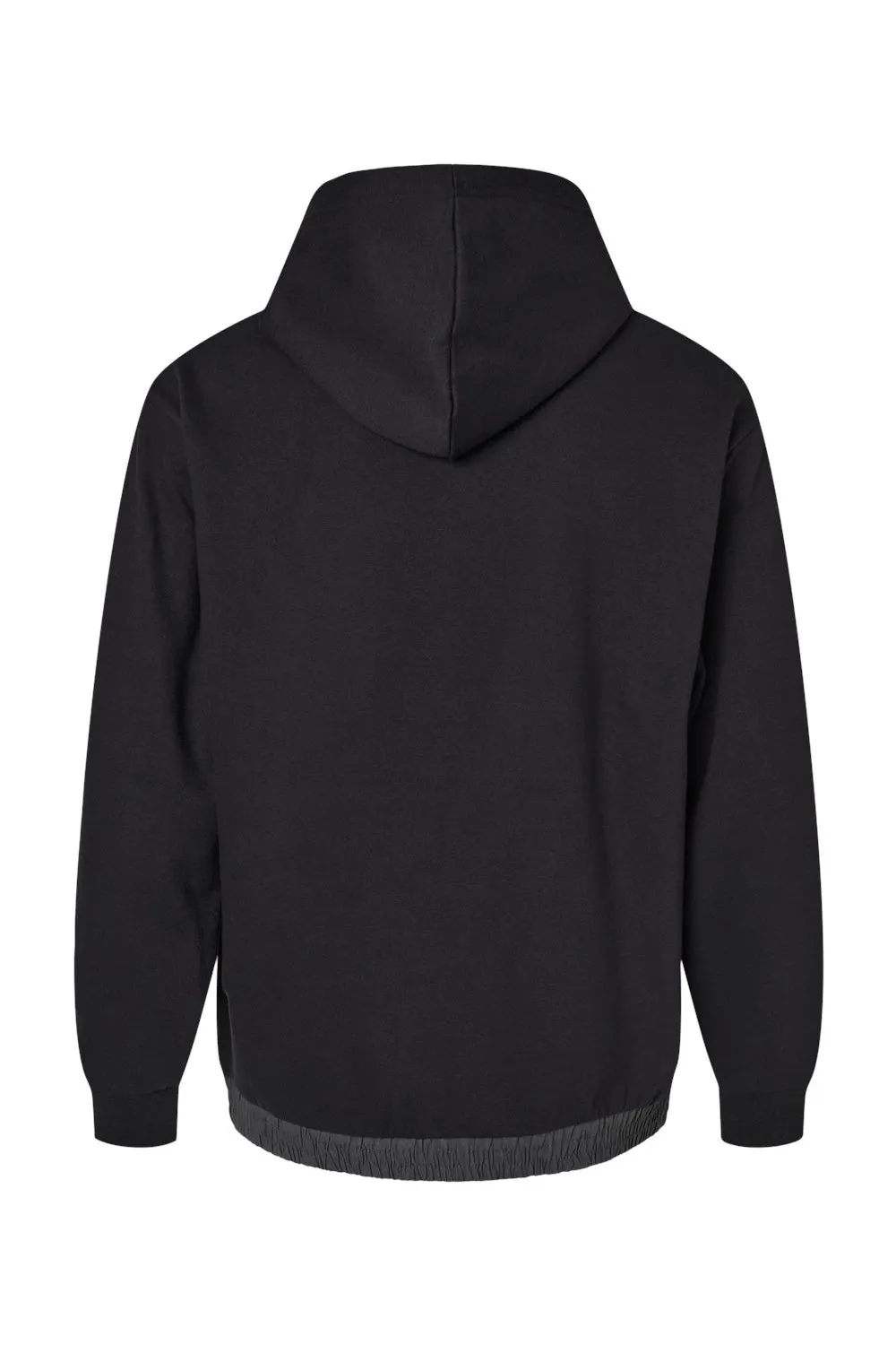 MV Sport Herren Kapuzenpullover mit gemischten Materialien und Tasche - Schwarz/Anthrazitgrau