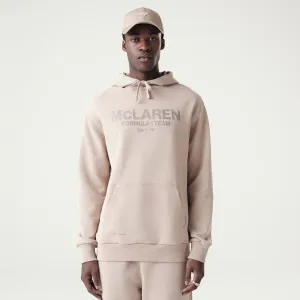 New Era Sweatshirts und Hoodies McLaren Racing Washed Pack Beige Übergroße Kapuzenjacke