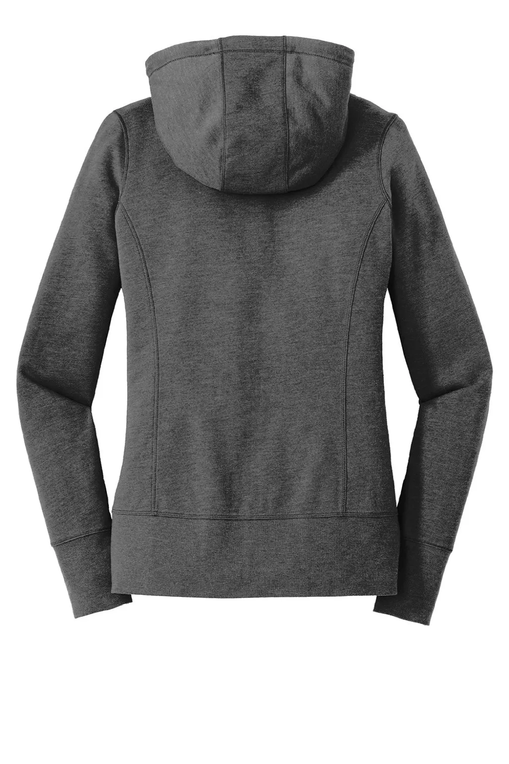 New Era Damen Fleece Kapuzenpullover mit Reißverschluss und Taschen - Heather Schwarz