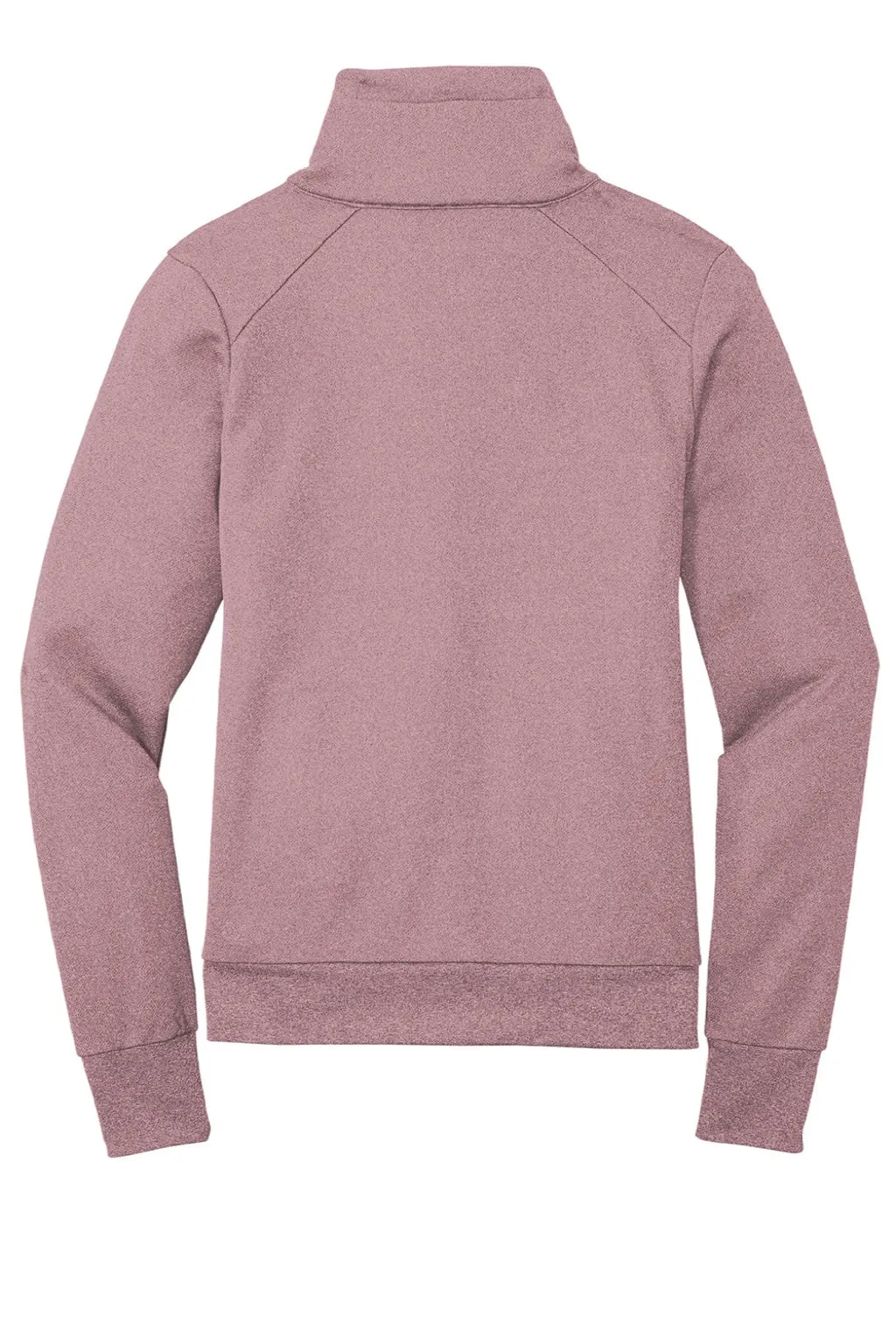 New Era Damen Performance Terry Full-Zip Sweatshirt mit Taschen - Heather Dusty Mauve
