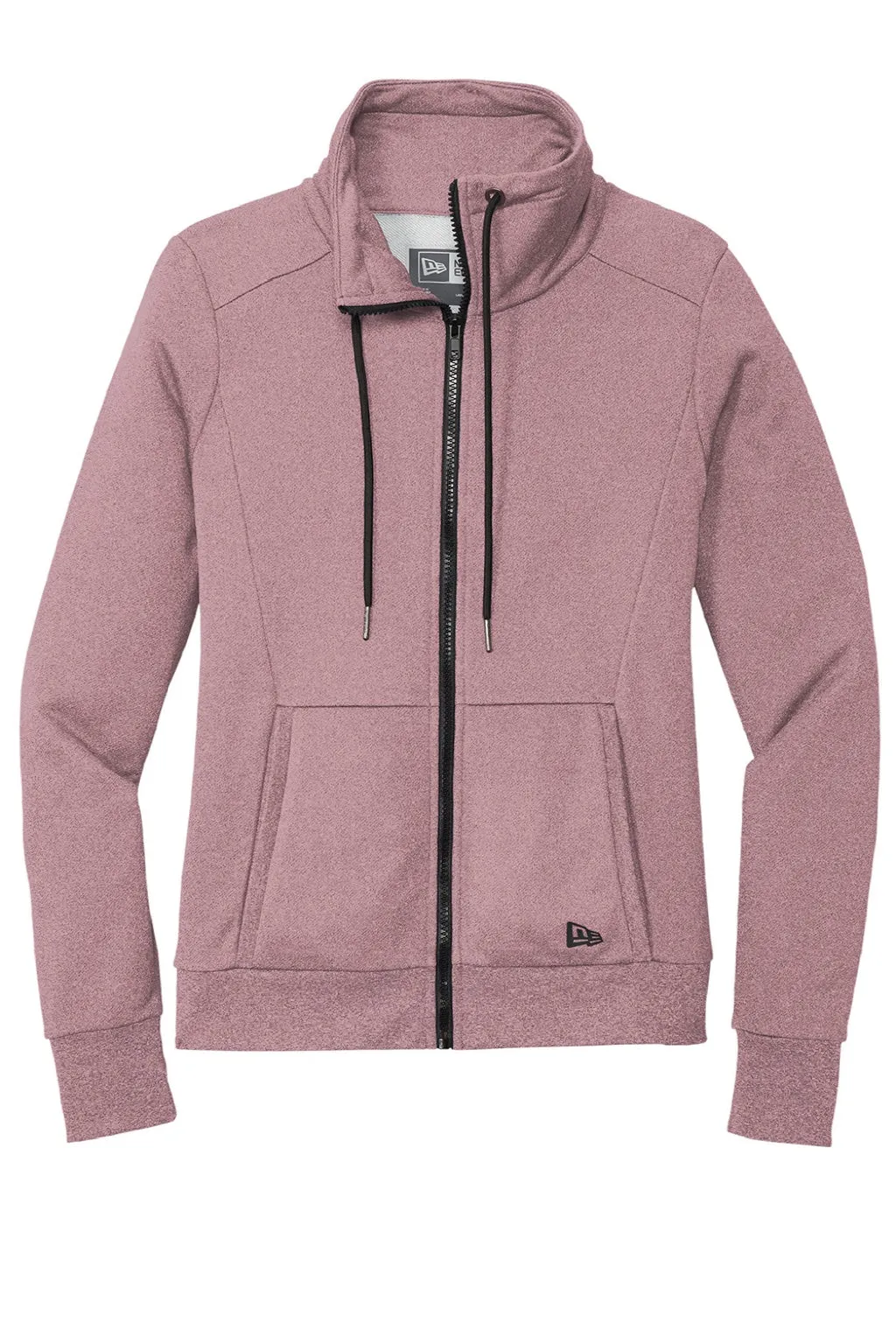 New Era Damen Performance Terry Full-Zip Sweatshirt mit Taschen - Heather Dusty Mauve