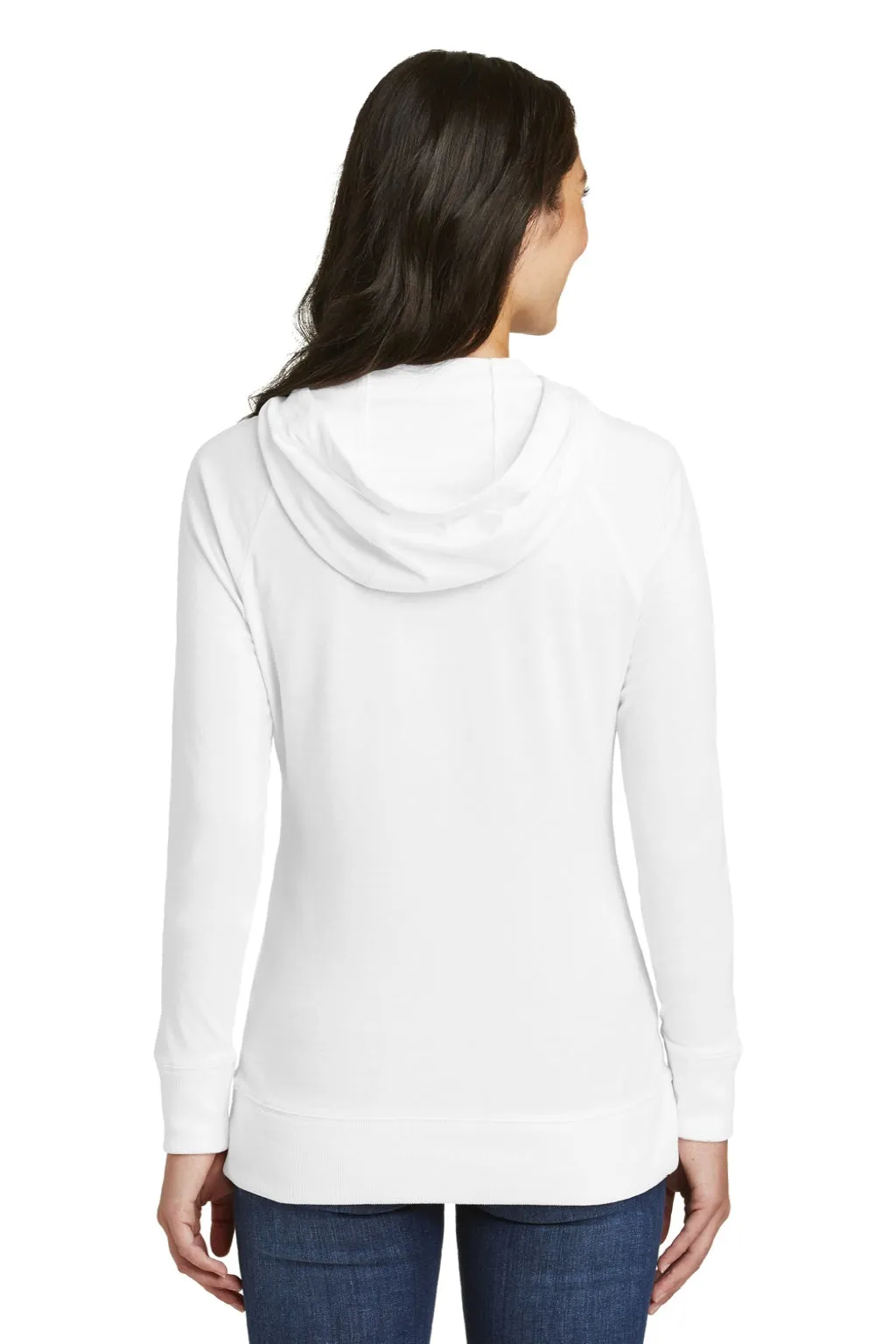 New Era Damen Sweatshirt Kapuzenpullover mit Reißverschluss und Taschen - Weiß