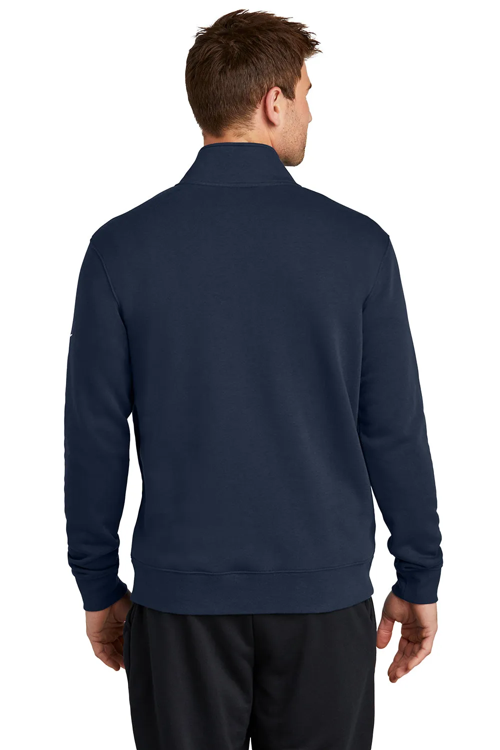 Nike Herren Club Fleece 1/4-Zip Sweatshirt mit Taschen - Mitternachtsmarineblau