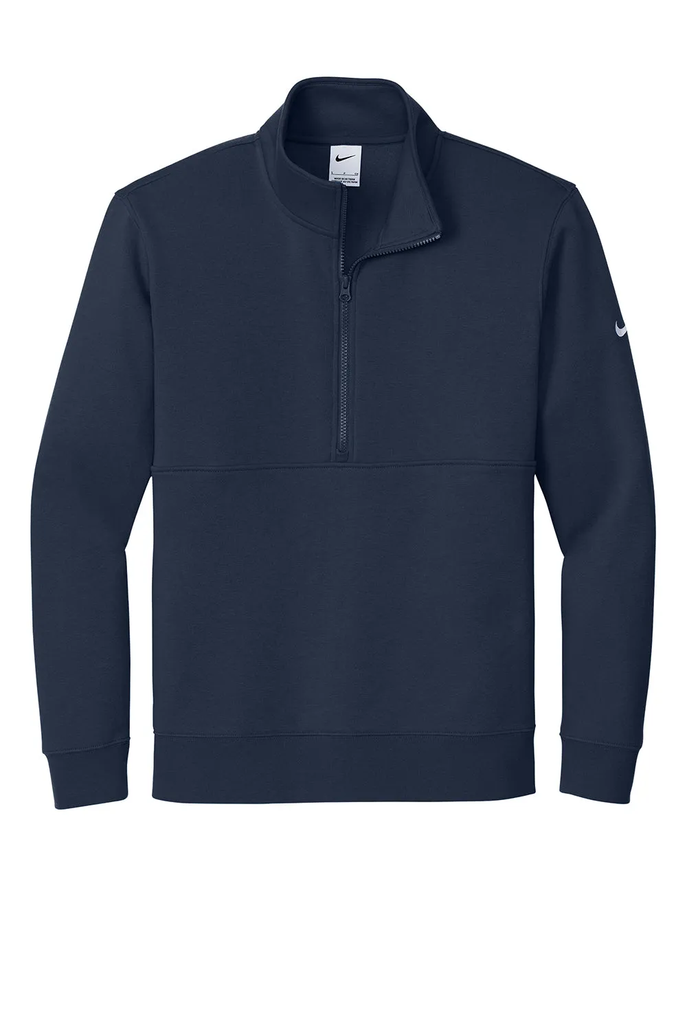Nike Herren Club Fleece 1/4-Zip Sweatshirt mit Taschen - Mitternachtsmarineblau