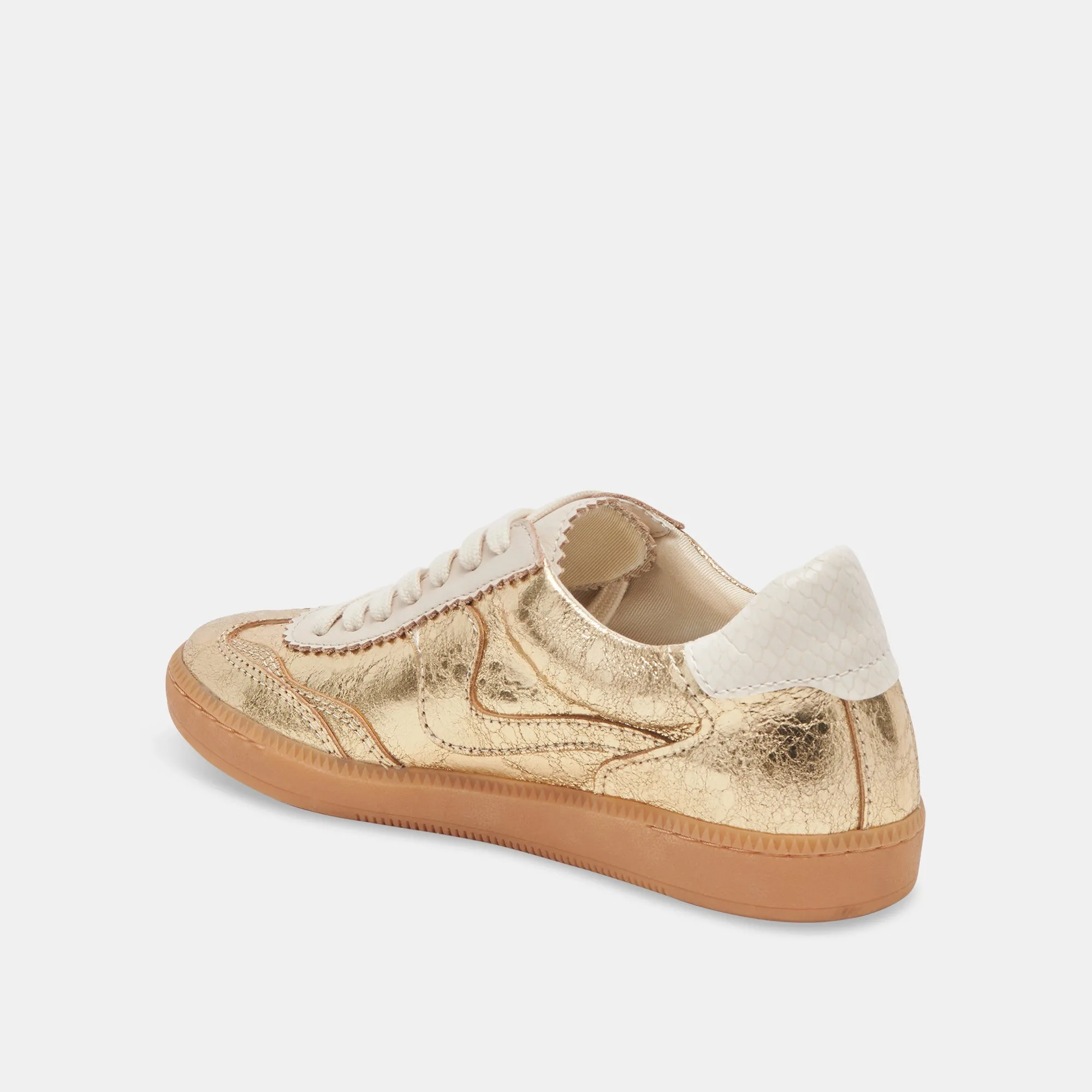 NOTICE SNEAKERS GOLD LEDER MIT VINTAGE-EFFEKT