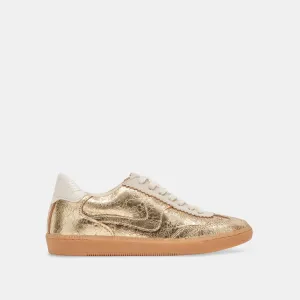 NOTICE SNEAKERS GOLD LEDER MIT VINTAGE-EFFEKT