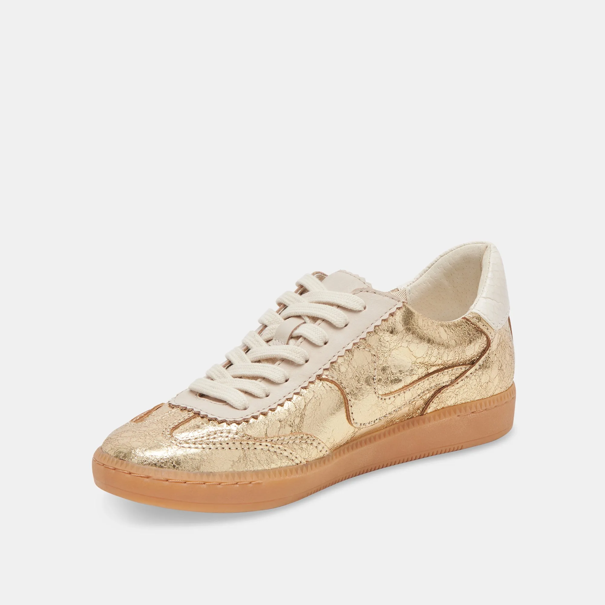 NOTICE SNEAKERS GOLD LEDER MIT VINTAGE-EFFEKT