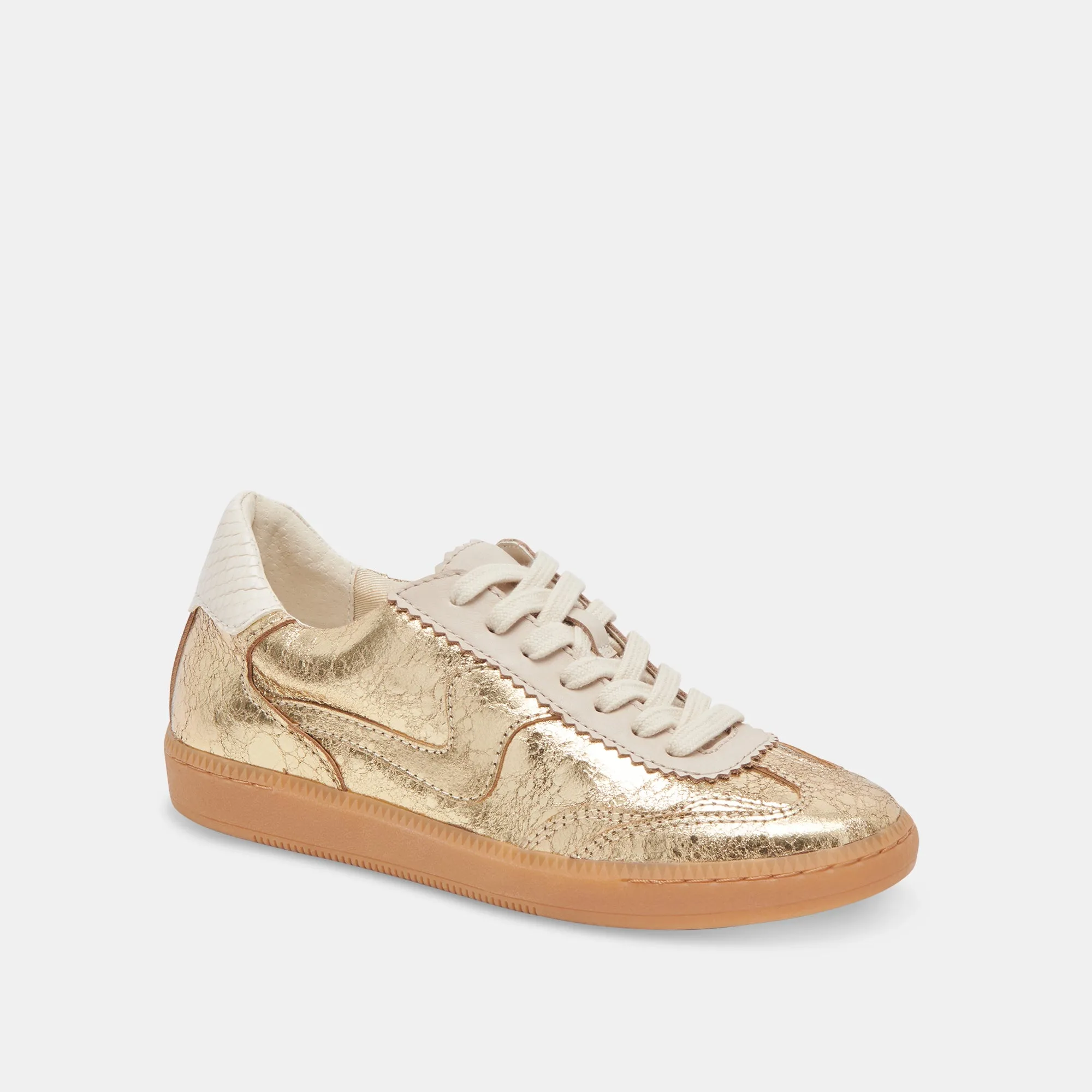 NOTICE SNEAKERS GOLD LEDER MIT VINTAGE-EFFEKT