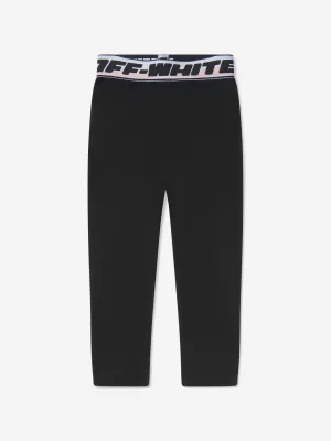 Off-White Girls Logo-Band-Leggings in Schwarz