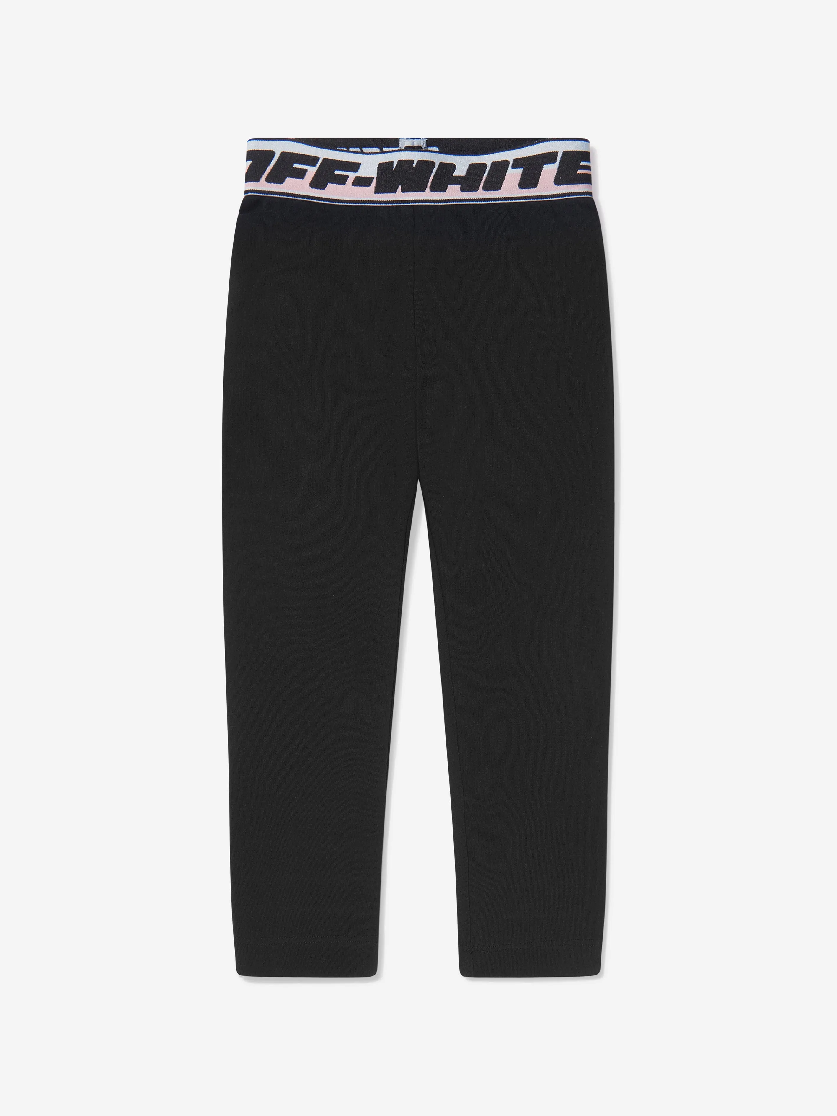 Off-White Girls Logo-Band-Leggings in Schwarz