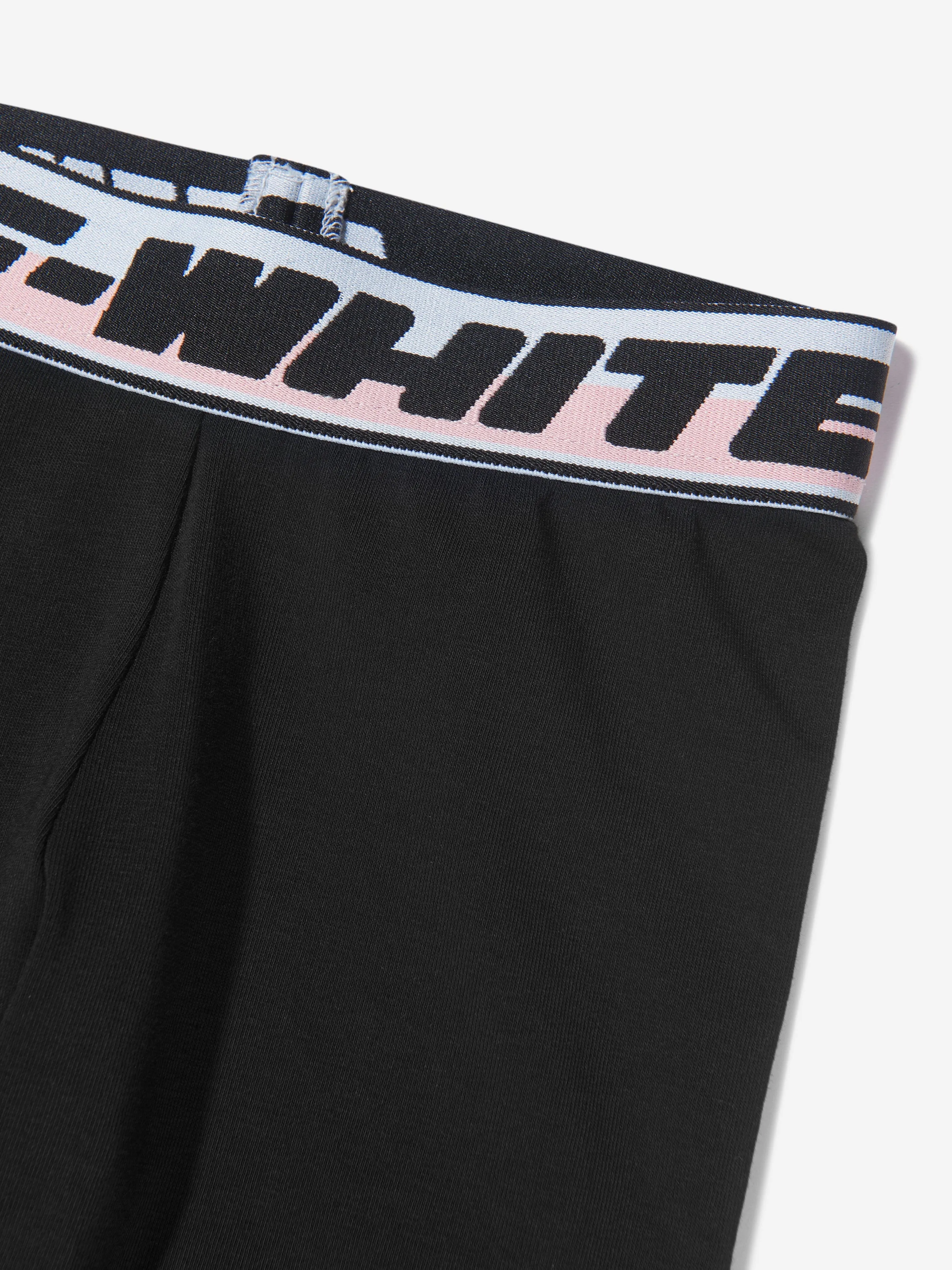 Off-White Girls Logo-Band-Leggings in Schwarz