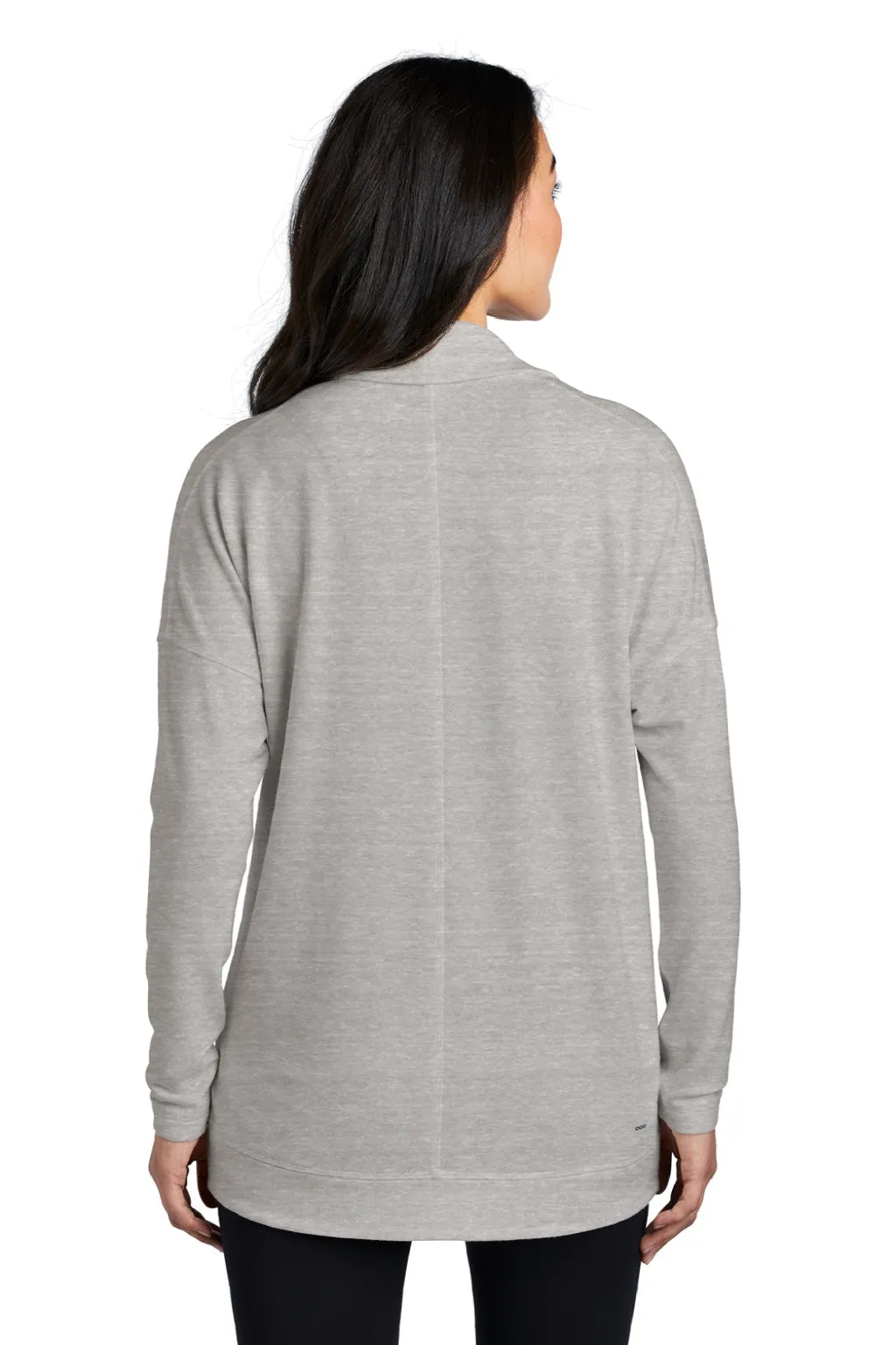 Ogio Damen Luuma Cocoon Offene Front Fleece Sweatshirt - Heather Petrolgrau