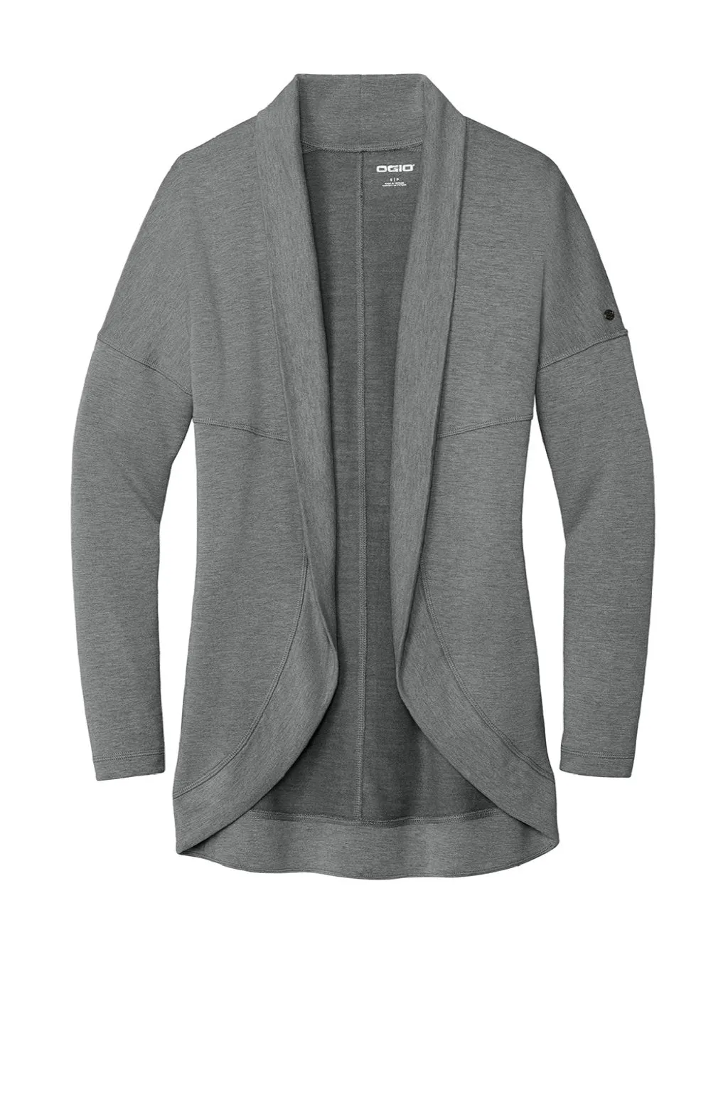 Ogio Damen Luuma Cocoon Offene Front Fleece Sweatshirt - Heather Petrolgrau