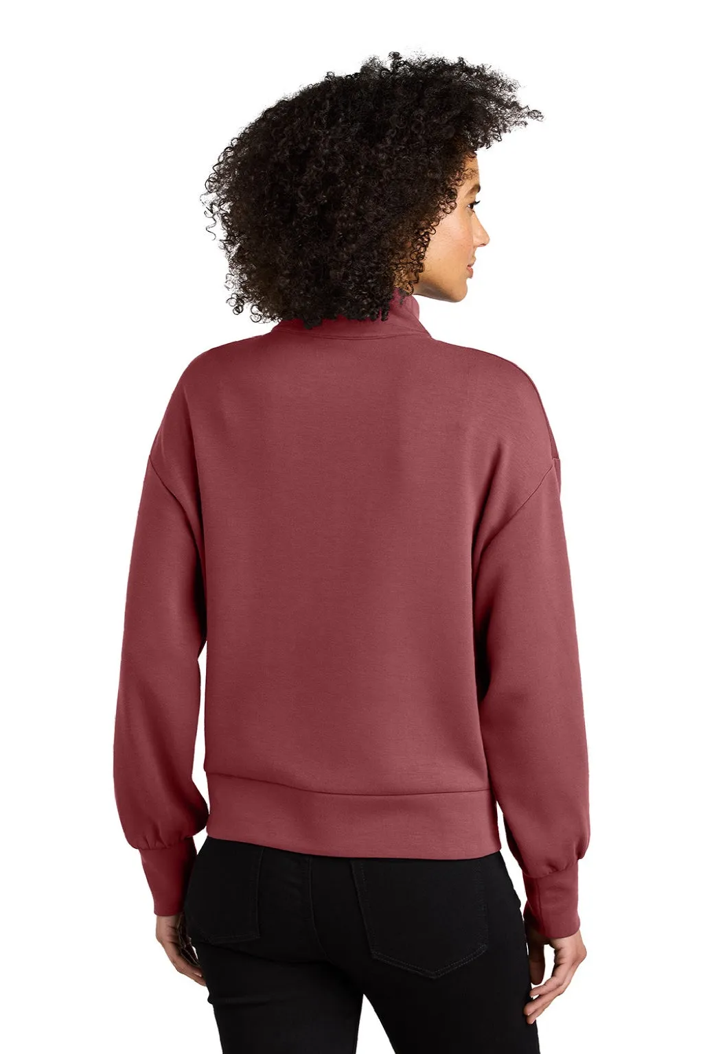 Ogio Damen Transcend 1/4-Zip Sweatshirt - Weiches Rubinrot
