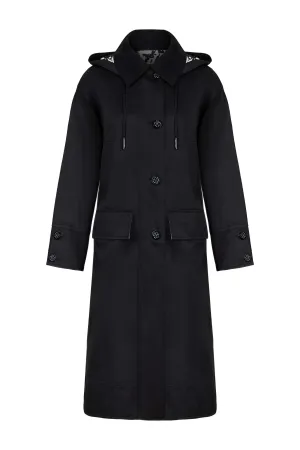 Übergroßer Kapuzen-Trenchcoat