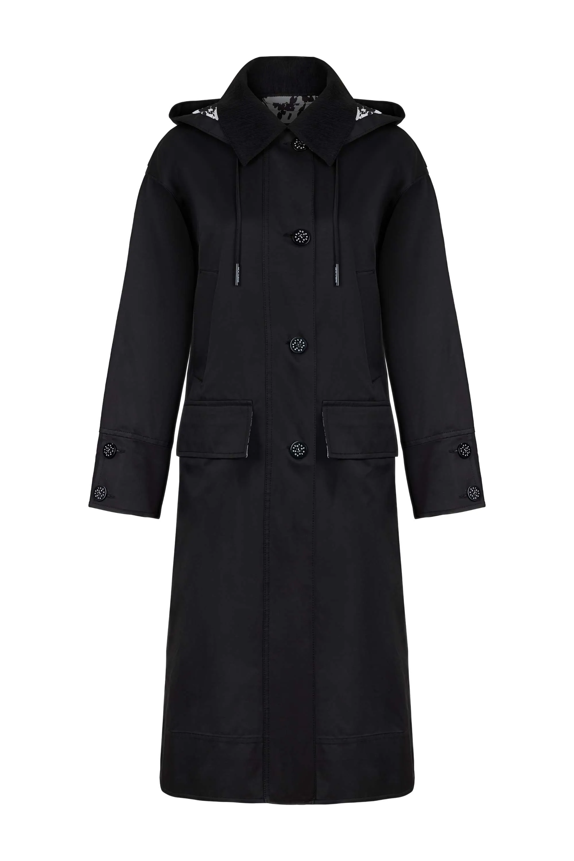 Übergroßer Kapuzen-Trenchcoat