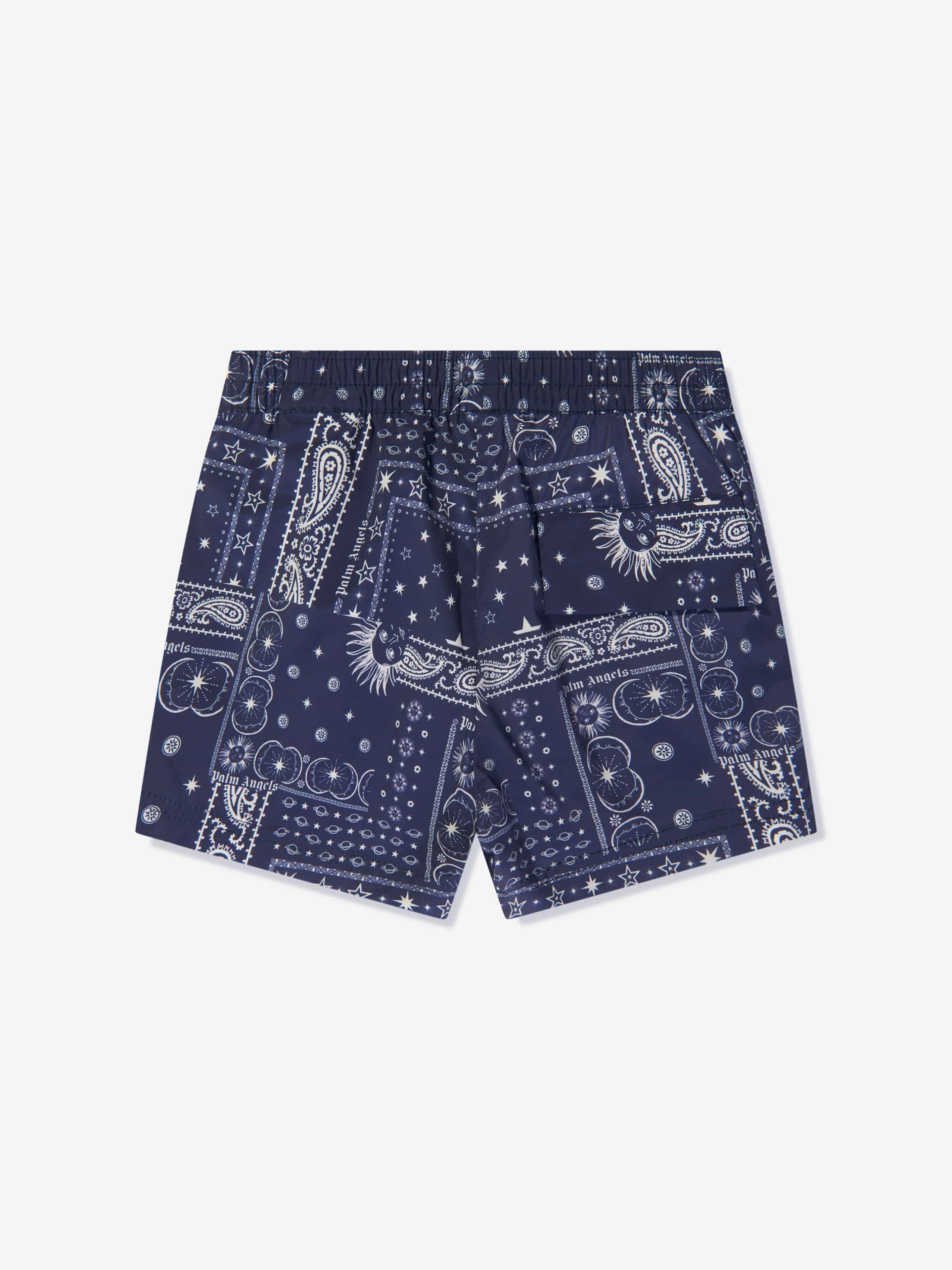 Palm Angels Jungen Astro Paisley Badeshorts in Marine