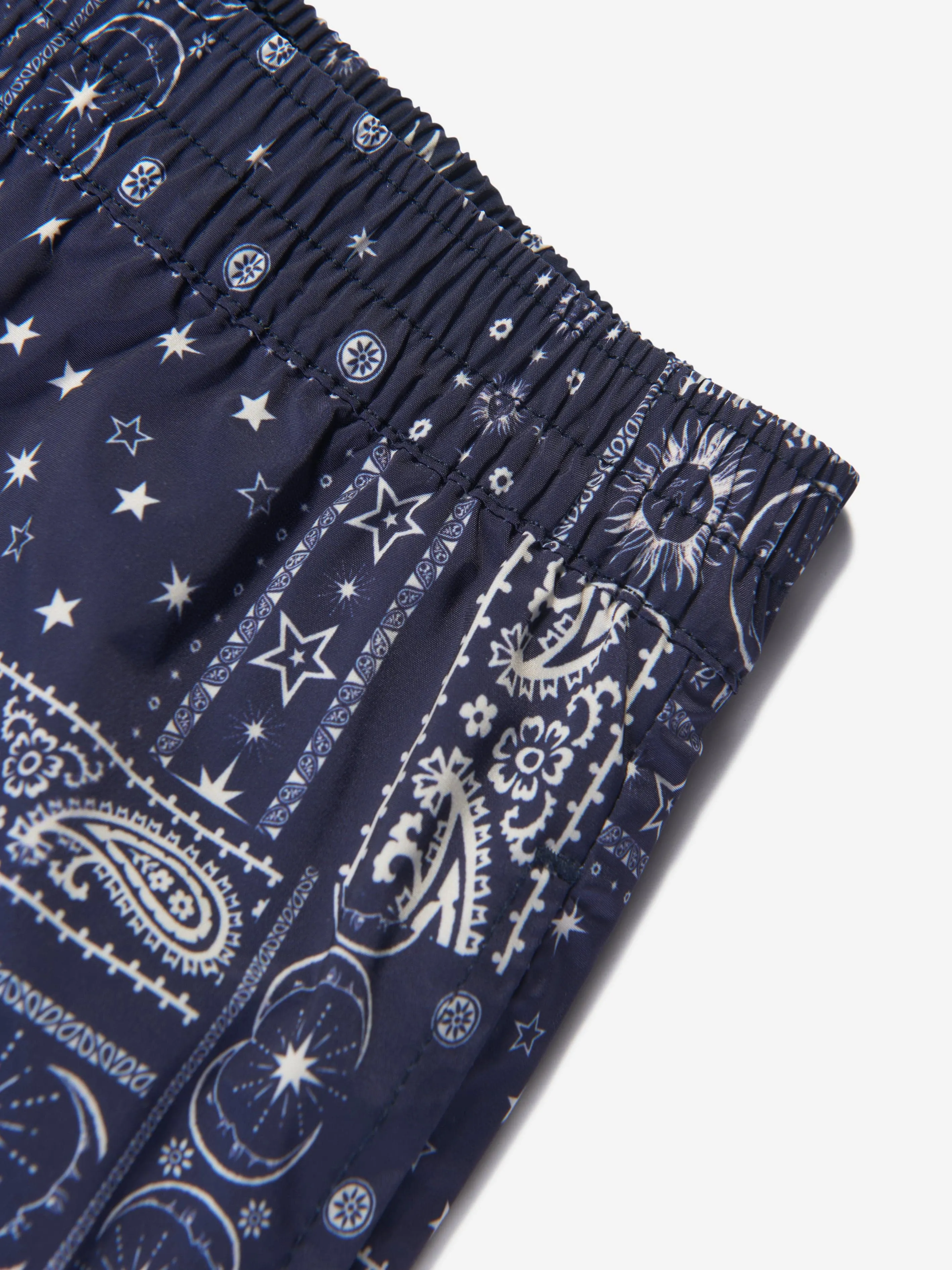 Palm Angels Jungen Astro Paisley Badeshorts in Marine