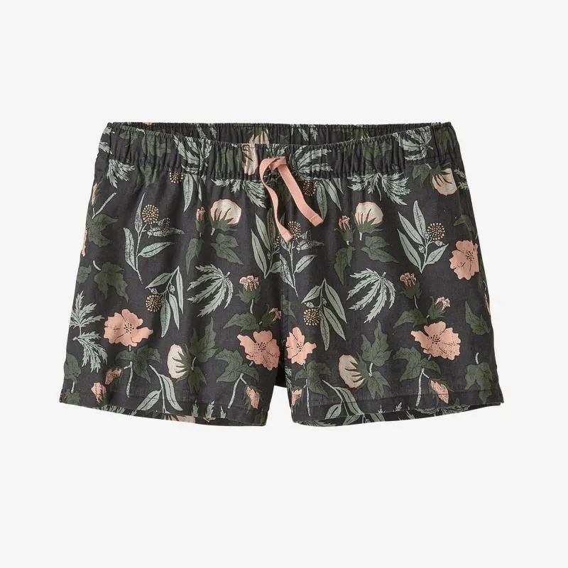 Patagonia Island Hanf Baggies Shorts Faser Flora Multi Big Ink Schwarz Patagonia Kleidung