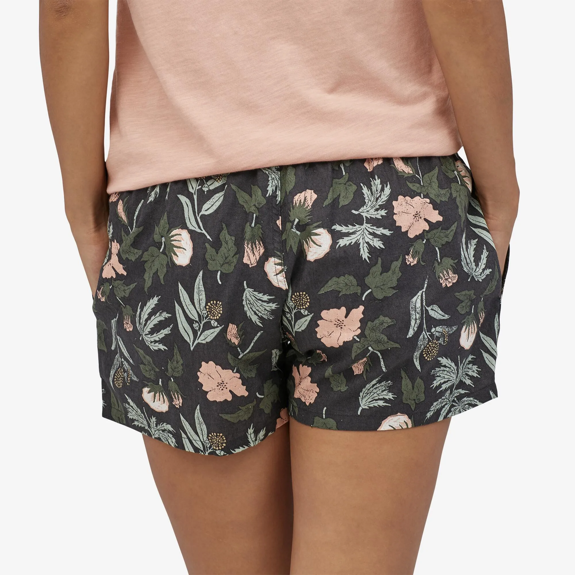 Patagonia Island Hanf Baggies Shorts Faser Flora Multi Big Ink Schwarz Patagonia Kleidung