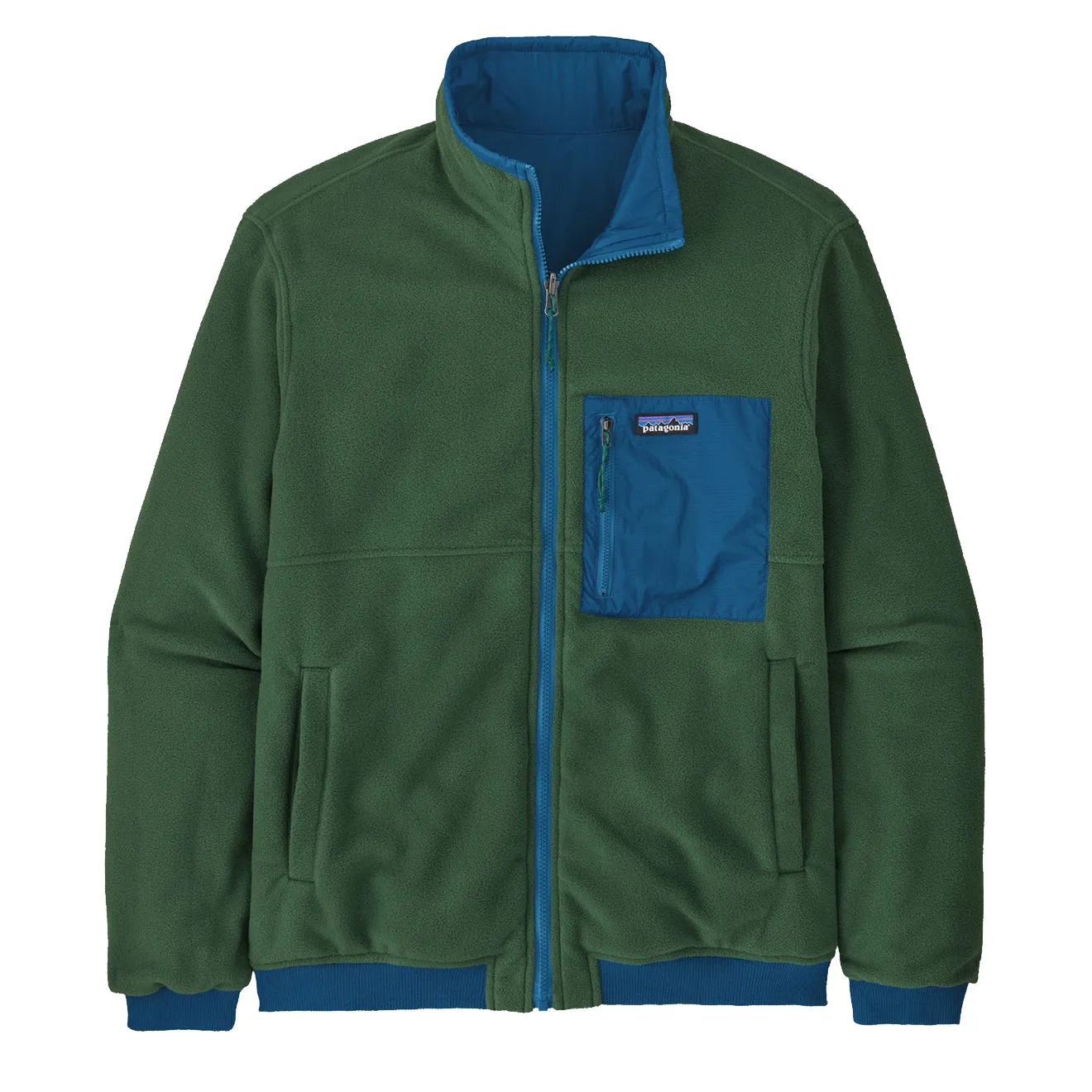 Patagonia Reversible Microdini Fleece Jacket mit Schale in Endless Blue
