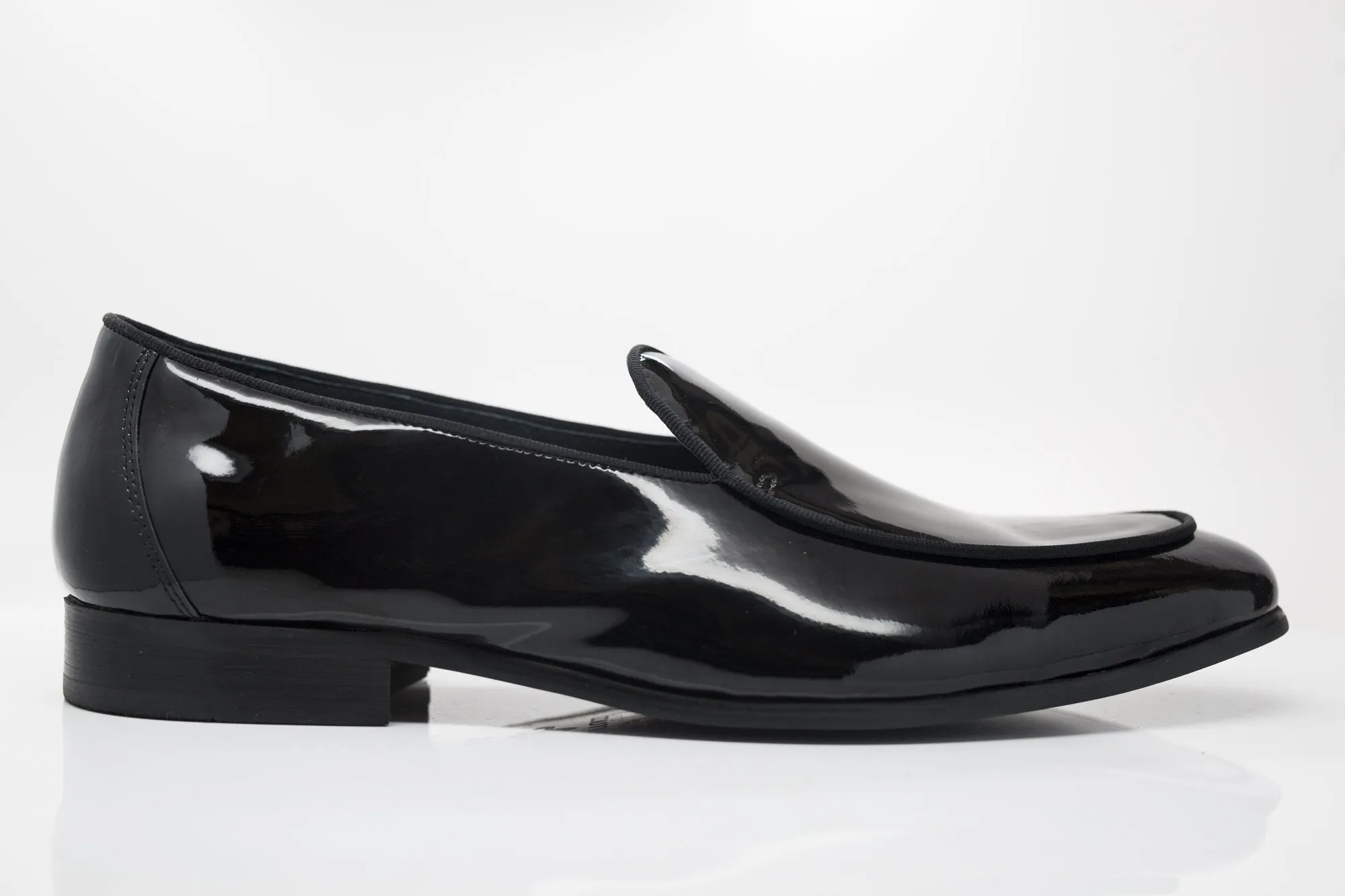 Glänzender Lack-Loafer Schwarz für formelle Anlässe