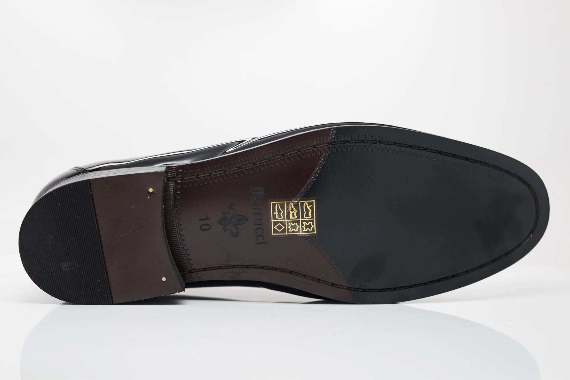 Glänzender Lack-Loafer Schwarz für formelle Anlässe