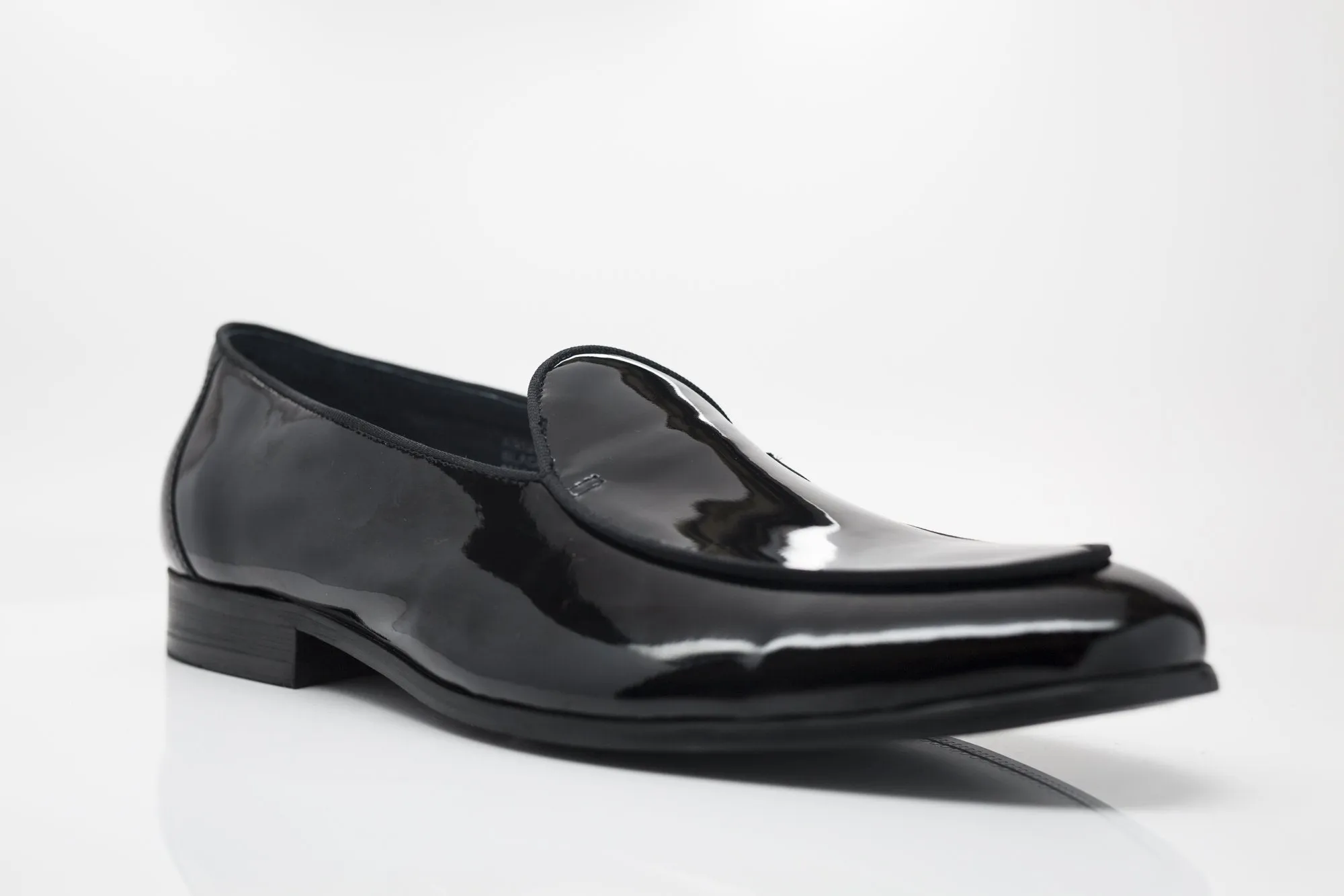 Glänzender Lack-Loafer Schwarz für formelle Anlässe