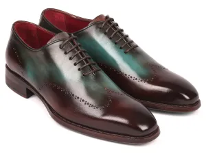 Paul Parkman Schuhe Paul Parkman Goodyear-Beschlagene Wingtip Oxfords in Braun & Türkis