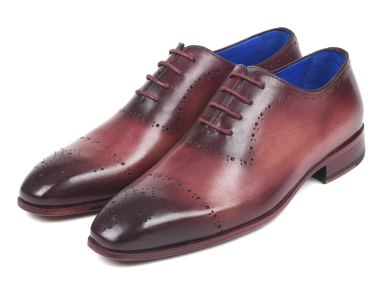 Paul Parkman Schuhe Paul Parkman Klassische Handbemalte Brogues in Burgunder