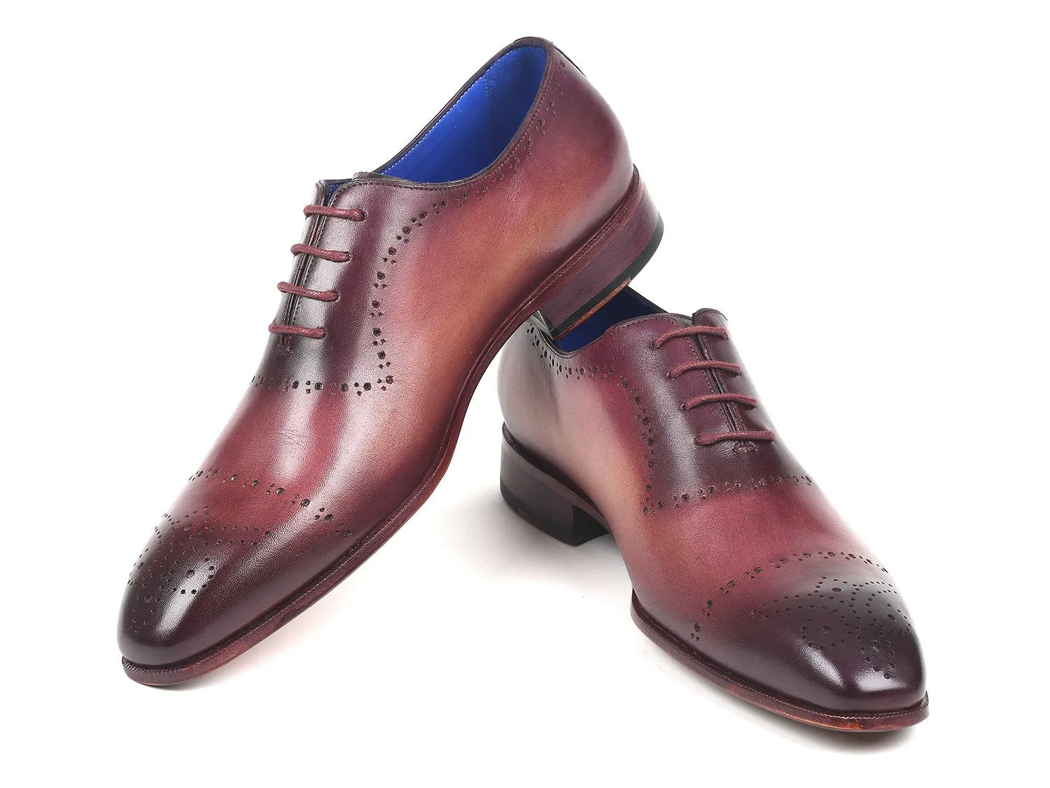 Paul Parkman Schuhe Paul Parkman Klassische Handbemalte Brogues in Burgunder