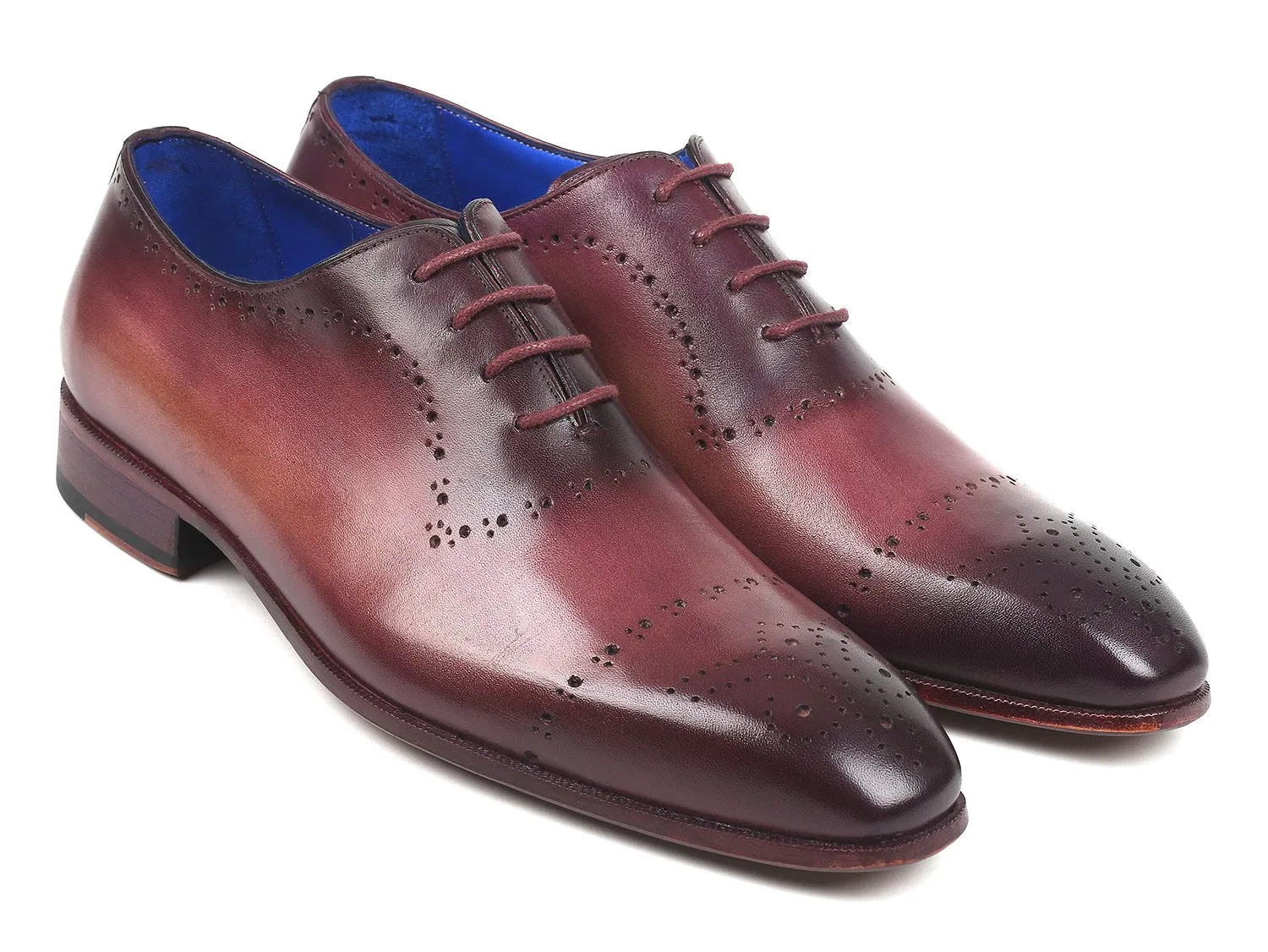 Paul Parkman Schuhe Paul Parkman Klassische Handbemalte Brogues in Burgunder