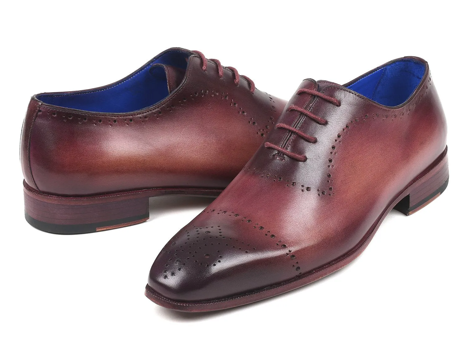 Paul Parkman Schuhe Paul Parkman Klassische Handbemalte Brogues in Burgunder