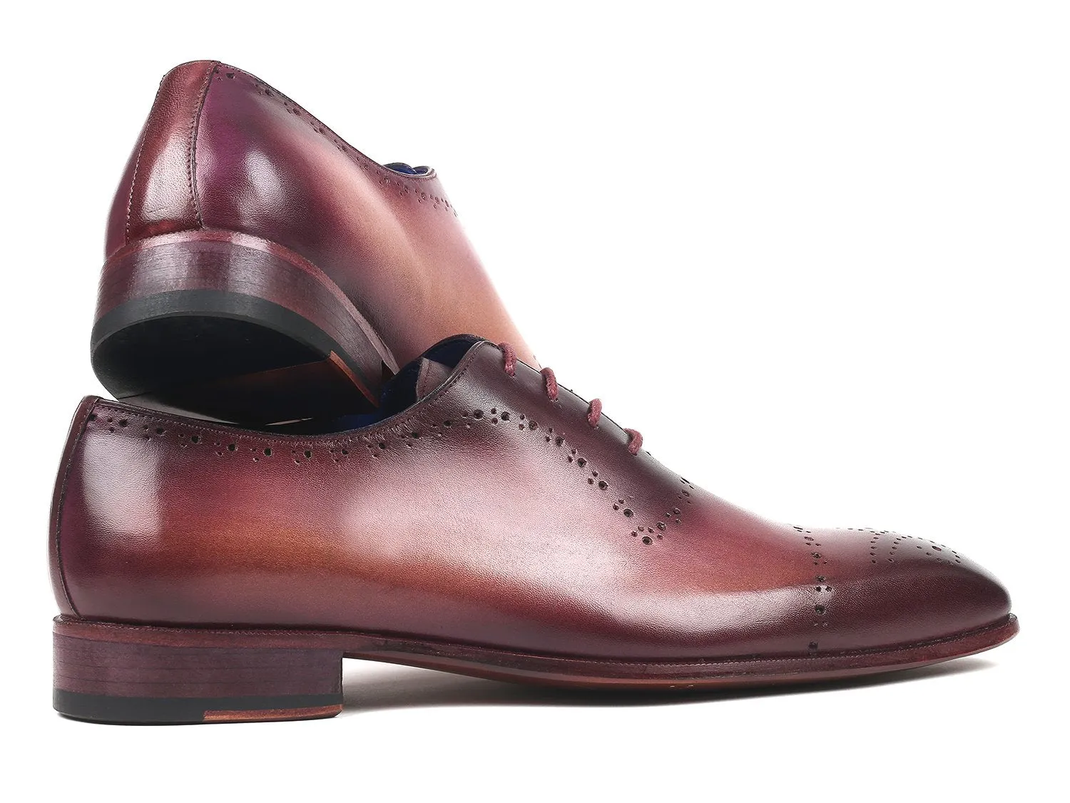 Paul Parkman Schuhe Paul Parkman Klassische Handbemalte Brogues in Burgunder